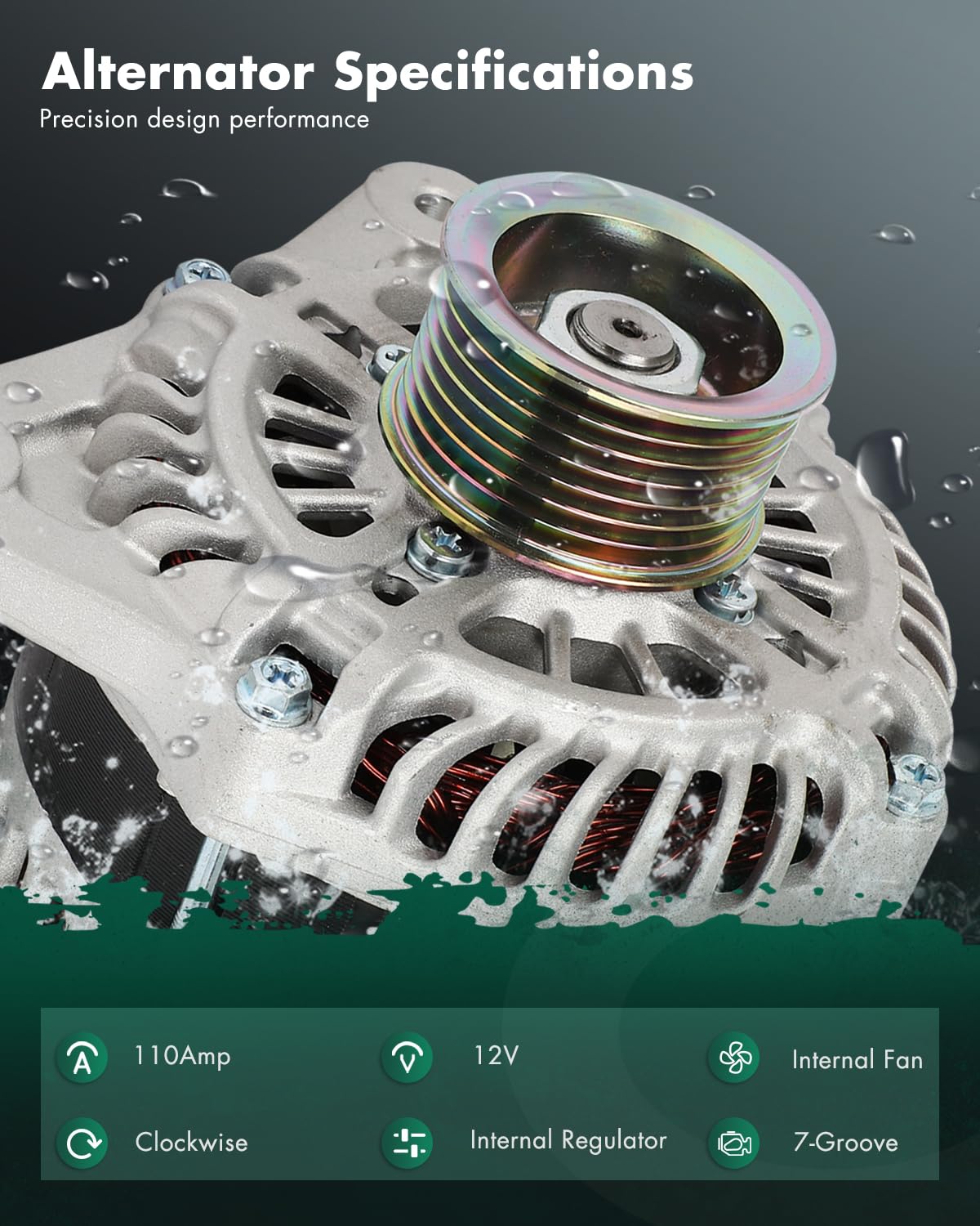 SCITOO Alternator Fit for Nissan for March L4 1.6L 1598cc 98cid 2015-2017,for Nissan for Versa L4 1.6L 2012-2019,for Nissan for