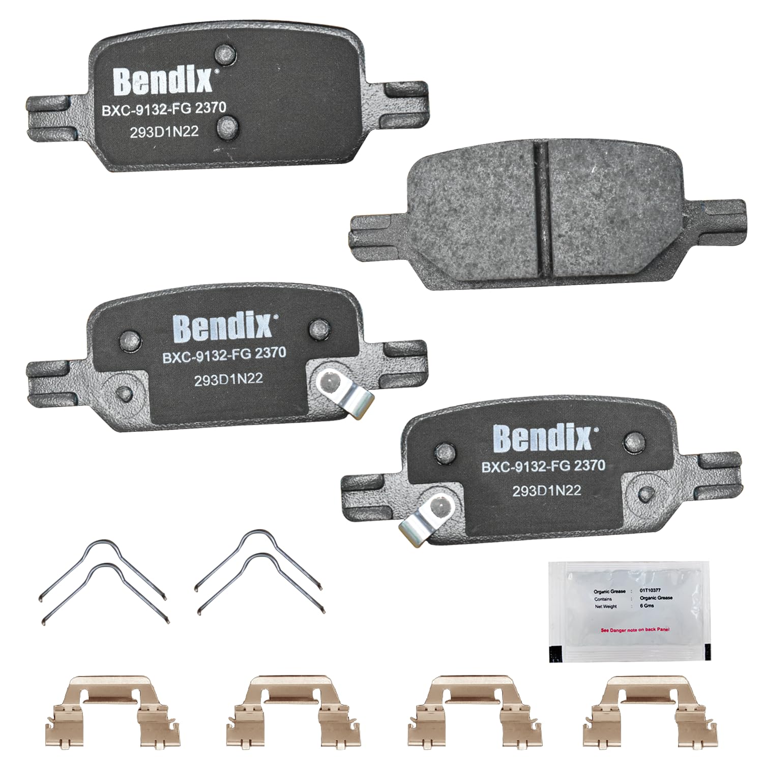 Bendix Priority1 Cfc2370 Ceramic Rear Brake Pads For Chevrolet Colorado 2022-2021, Gmc Canyon 2022-2021