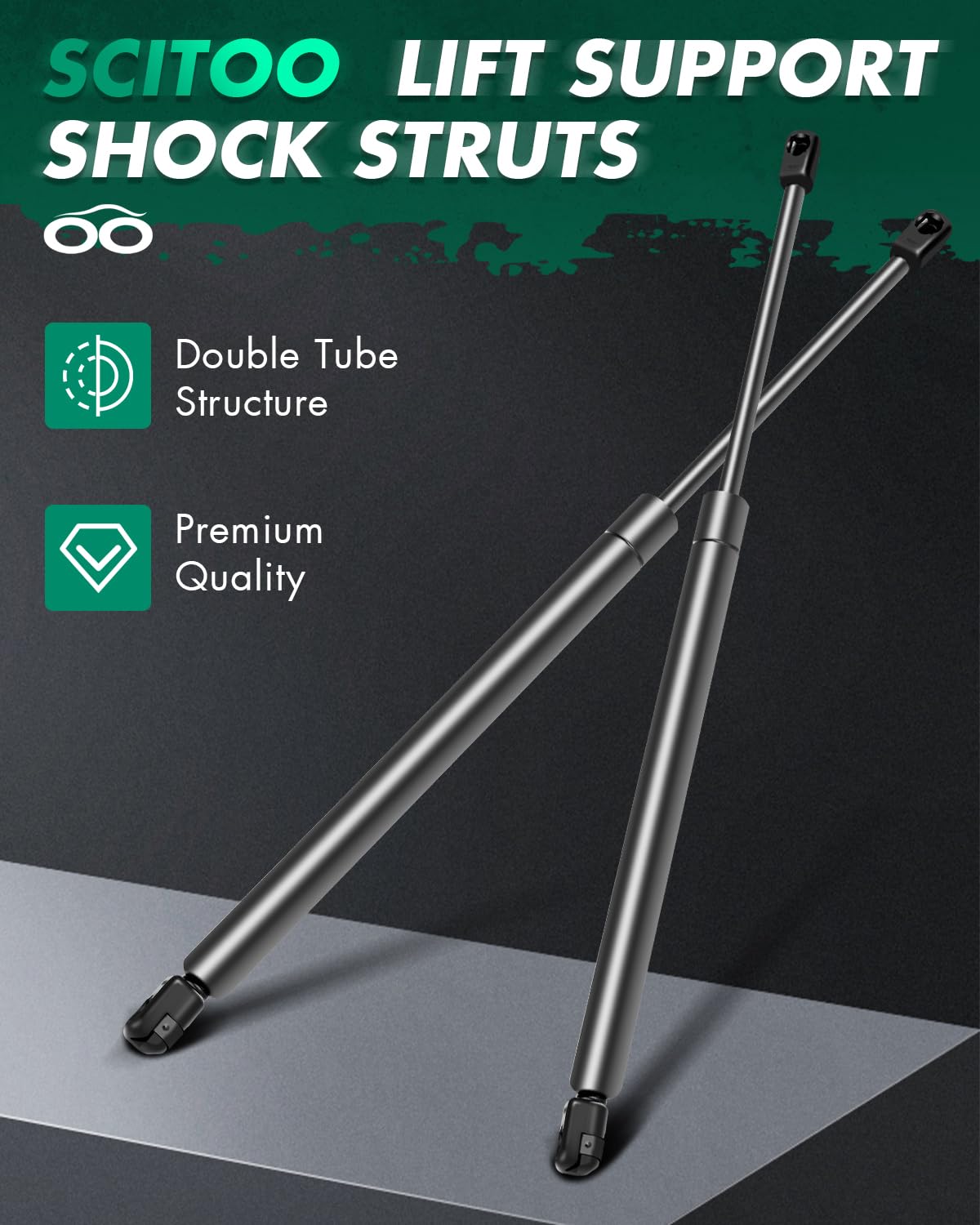 Scitoo 6137 18.95Inch Lift Supports Fit For Nissan Xterra 2005-2013 Rear Left And Right Liftgate Shock Struts 2Pcs