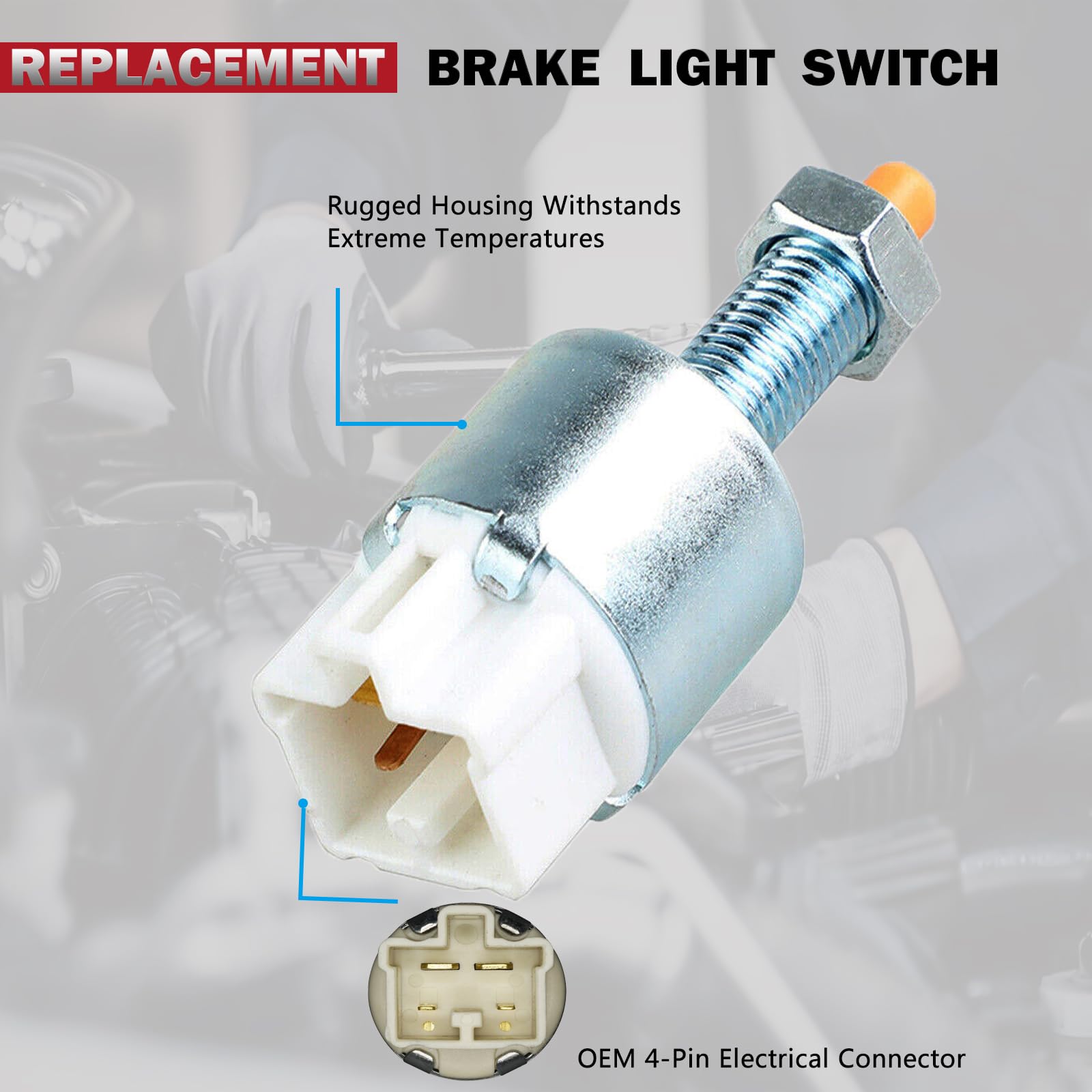 Brake Light Switch Stop Lamp Compatible with Toyota Lexus Pontiac Chevy Geo Prizm Vibe 4Runner Avalon Camry Corolla Highlander C