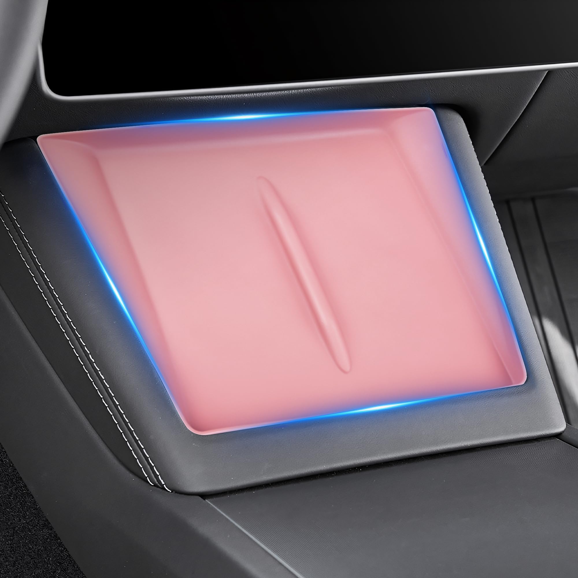 frani Center Console Silicone Mat Designed for Tesla Model 3 Highland Refresh,Non-Slip Design Tesla Model 3 Accessories 2024 202