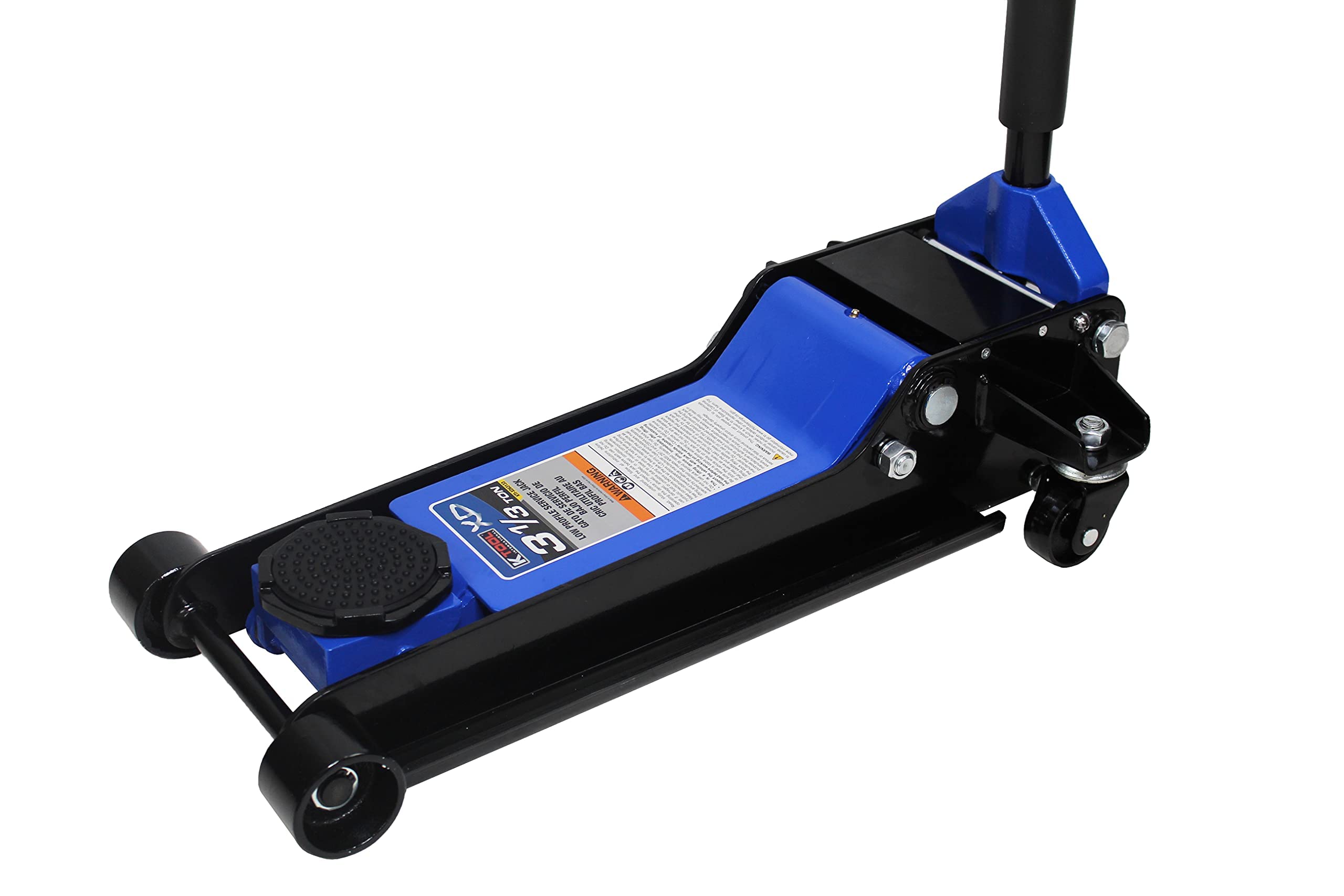K Tool International XD63133 3.33 Ton Low Profile Service Floor Jack for Garages, Repair Shops, DIY, Dual Pump Piston 6,600 lbs.