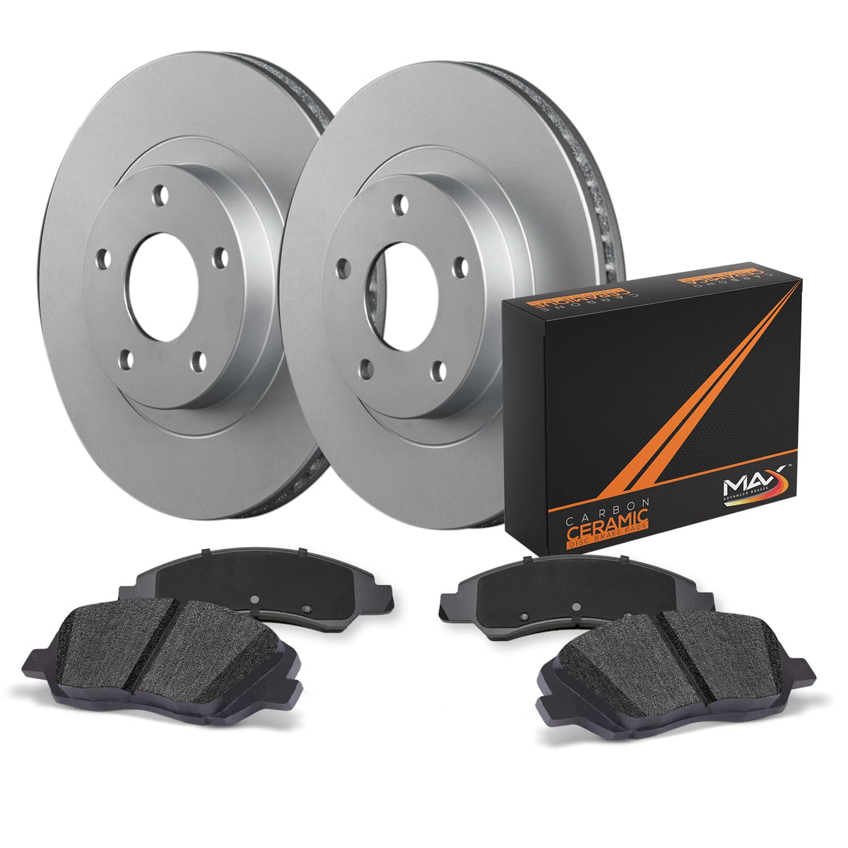 Max Advanced Brakes Rear Brake Kit Compatible With 1998 1999 2000 2001 2002 Mazda 626 Replacement Geomet Coated Oe Disc Brake Ro