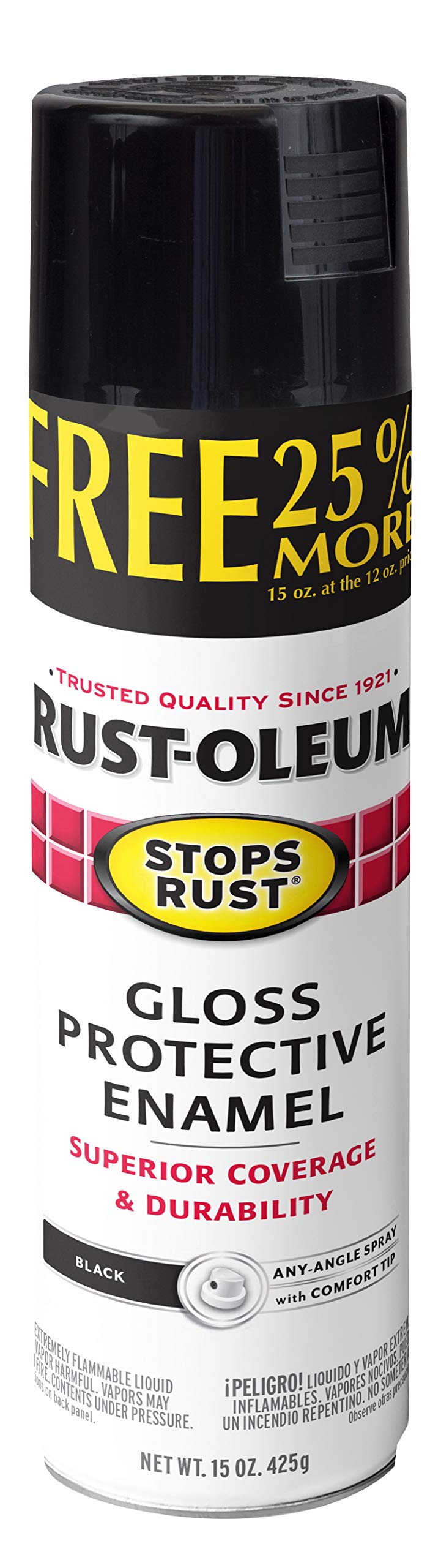 RUST-OLEUM, 15 Ounce (Pack of 1) 254146 Spray Paint, Black