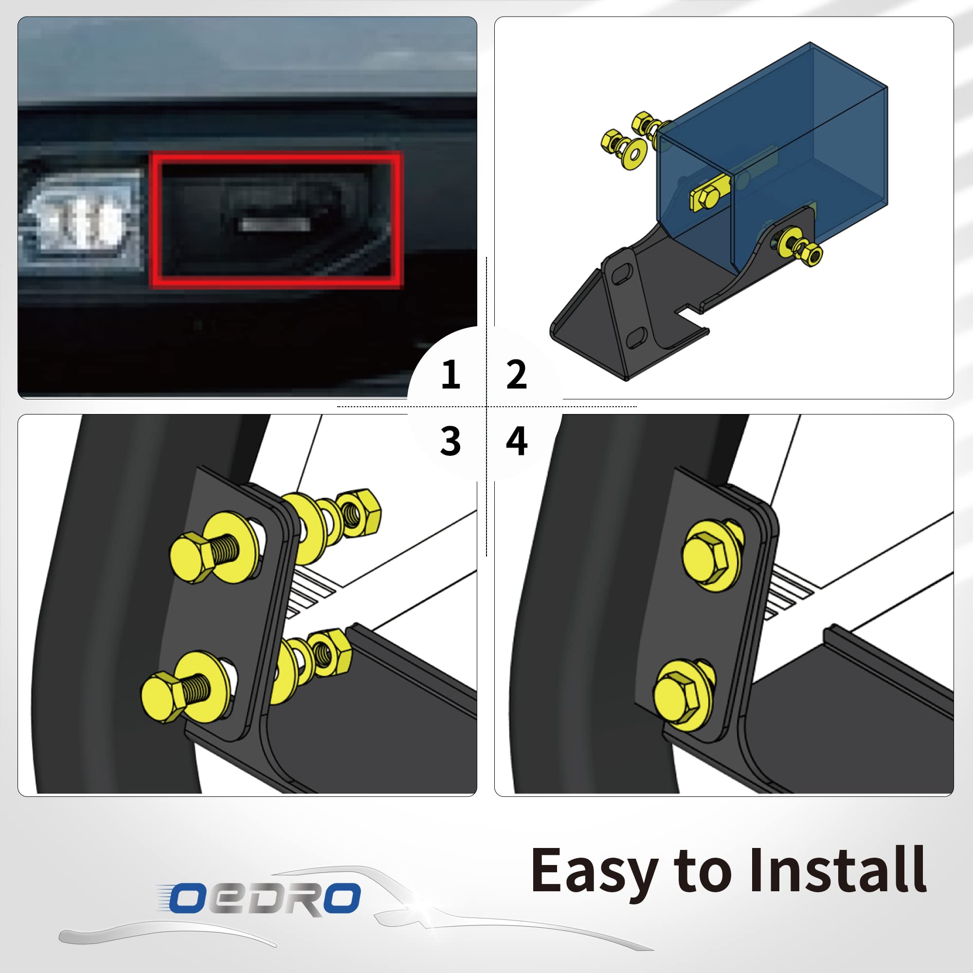 Oedro Paintable Bull Bar Fits 2019-2024 Chevy Silverado 1500/Gmc Sierra 1500 (Exclude 2019 Silverado 1500 Ld), Truck Brush Guard, Front Bumper Push Bar W/Grille Skid Plate Light Mount