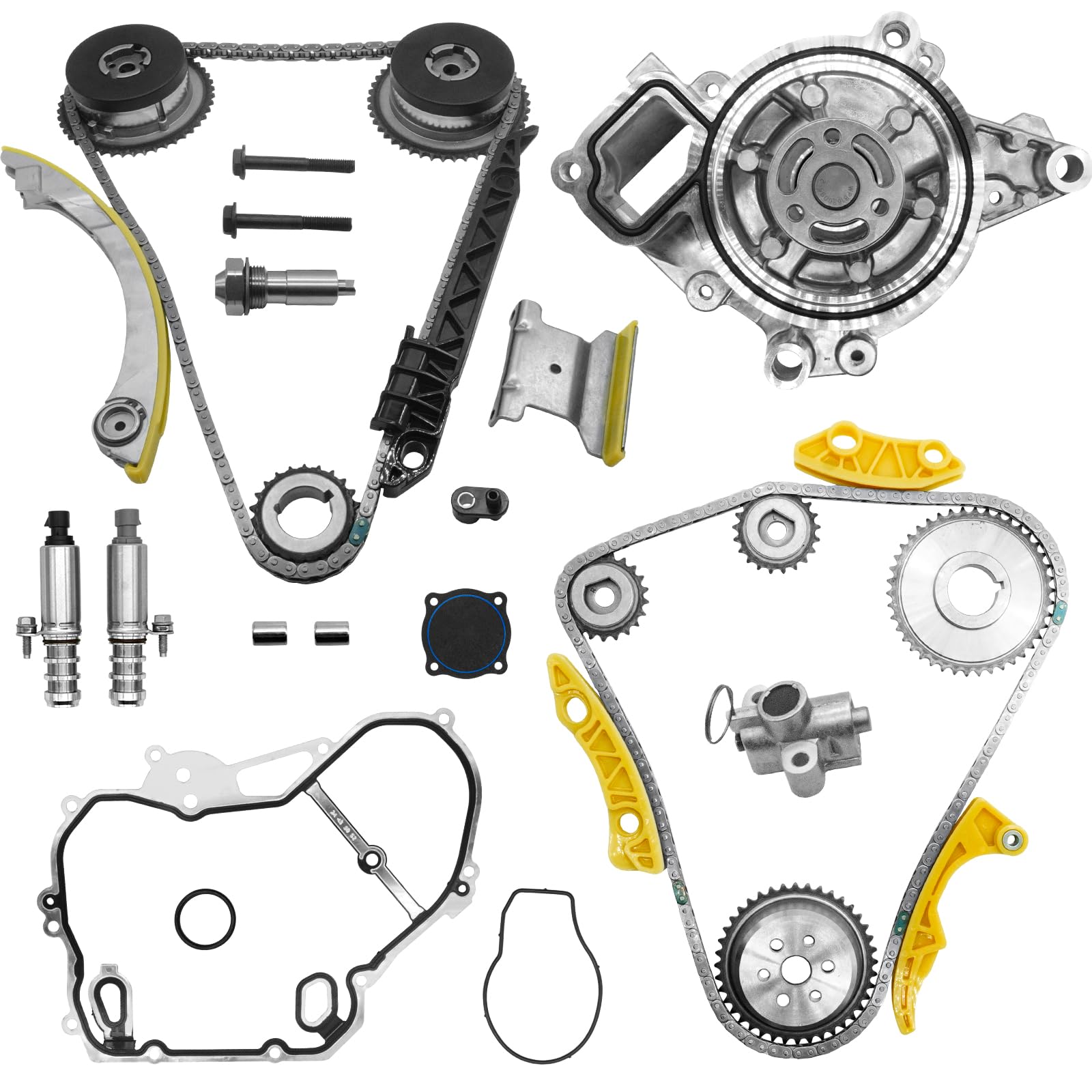 2.4 Timing Chain Kit w/Water Pump for Chevy Equinox Malibu for GMC Terrain 2011-2017,for Buick Regal Lacrosse Verano 2.2 2.4L Ec
