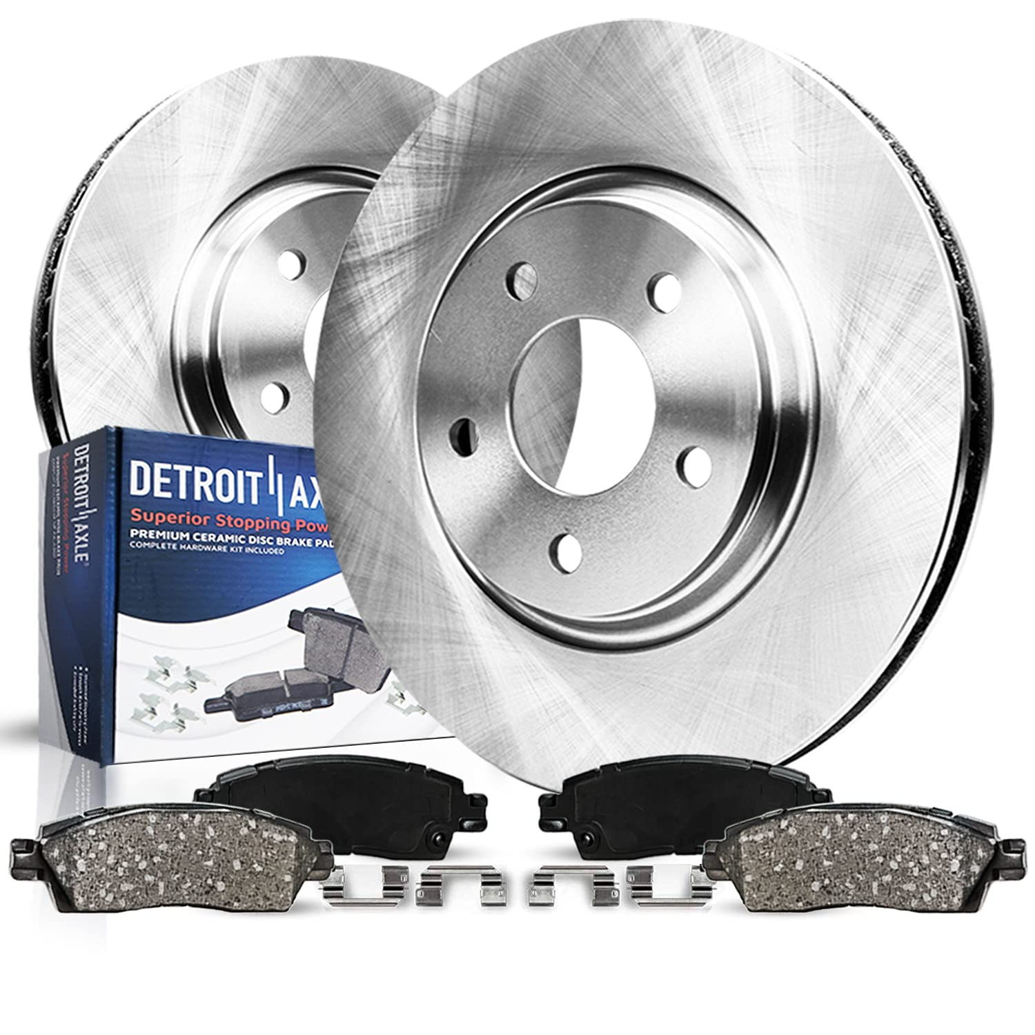 Detroit Axle - Front Brake Kit for BMW 228i 230i 320i 328d 328i 330i 428i 430i xDrive Disc Brake Rotors Ceramic Brakes Pads with