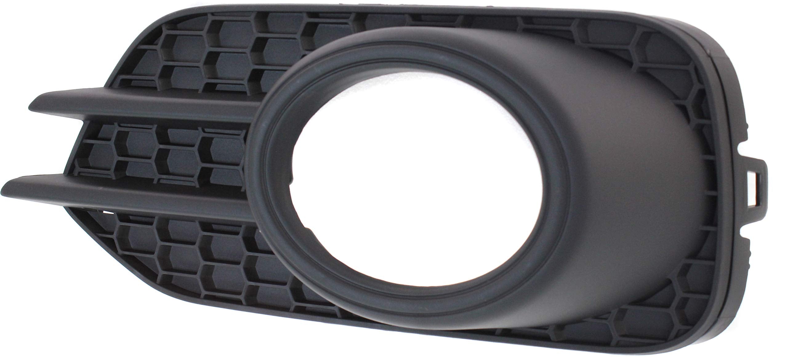 Evan Fischer Front, Driver Side Fog Light Trim Compatible With 2012-2018 Volkswagen Tiguan, 2017-2018 Tiguan Limited Textured Vw