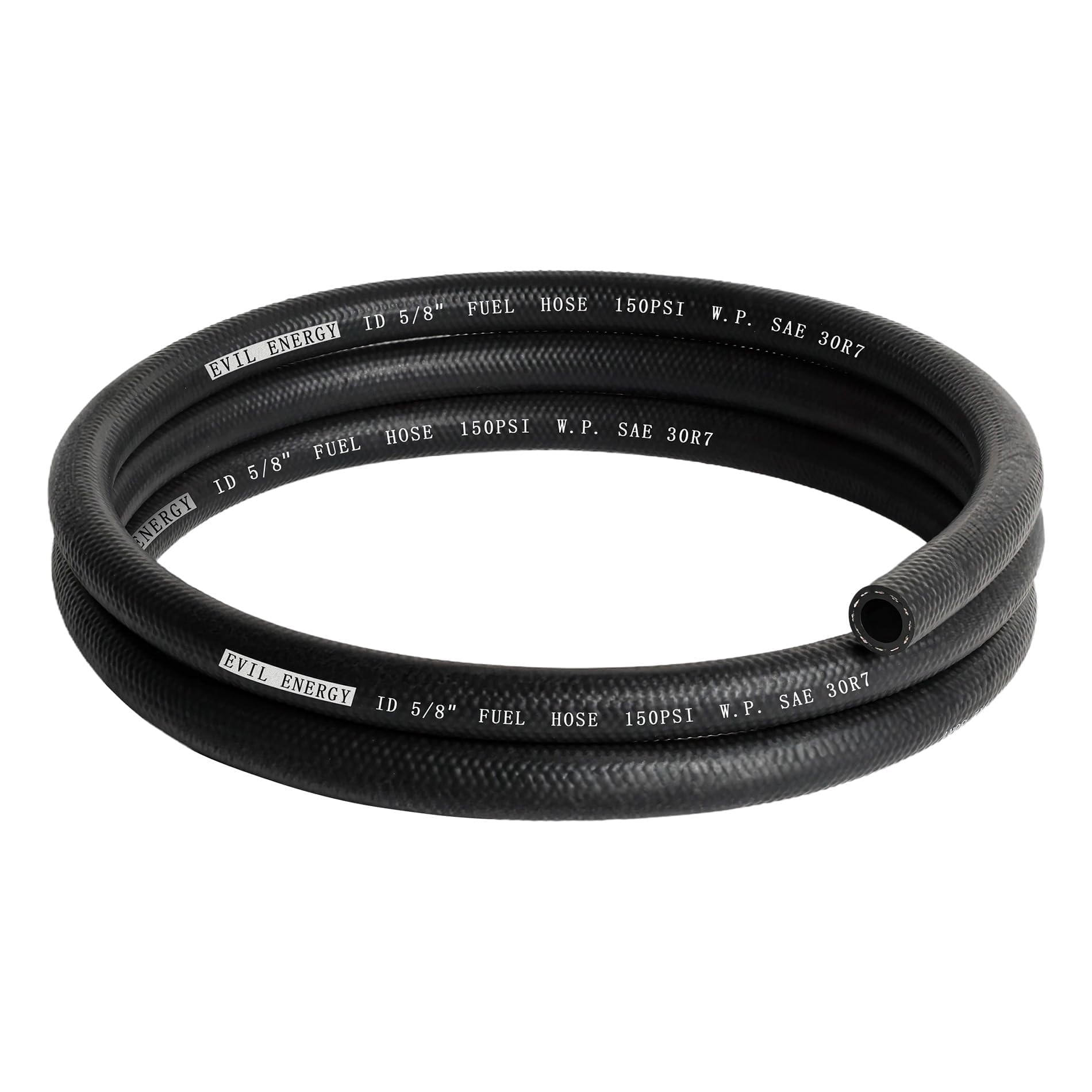 Evil Energy 5/8 Fuel Hose Line Push Lock Nbr Rubber Sae 30R7 5Ft 150Psi