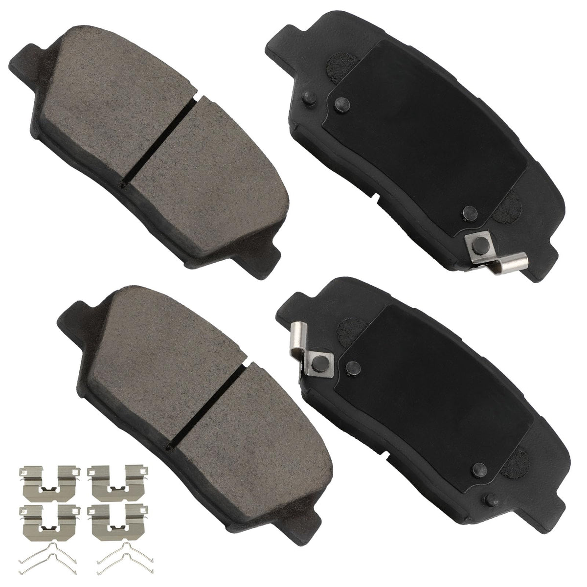 Cciyu D1815 Front Ceramic Disc Brake Pads Set W/Hardware Fit For Kia For Sorento 2015-2020
