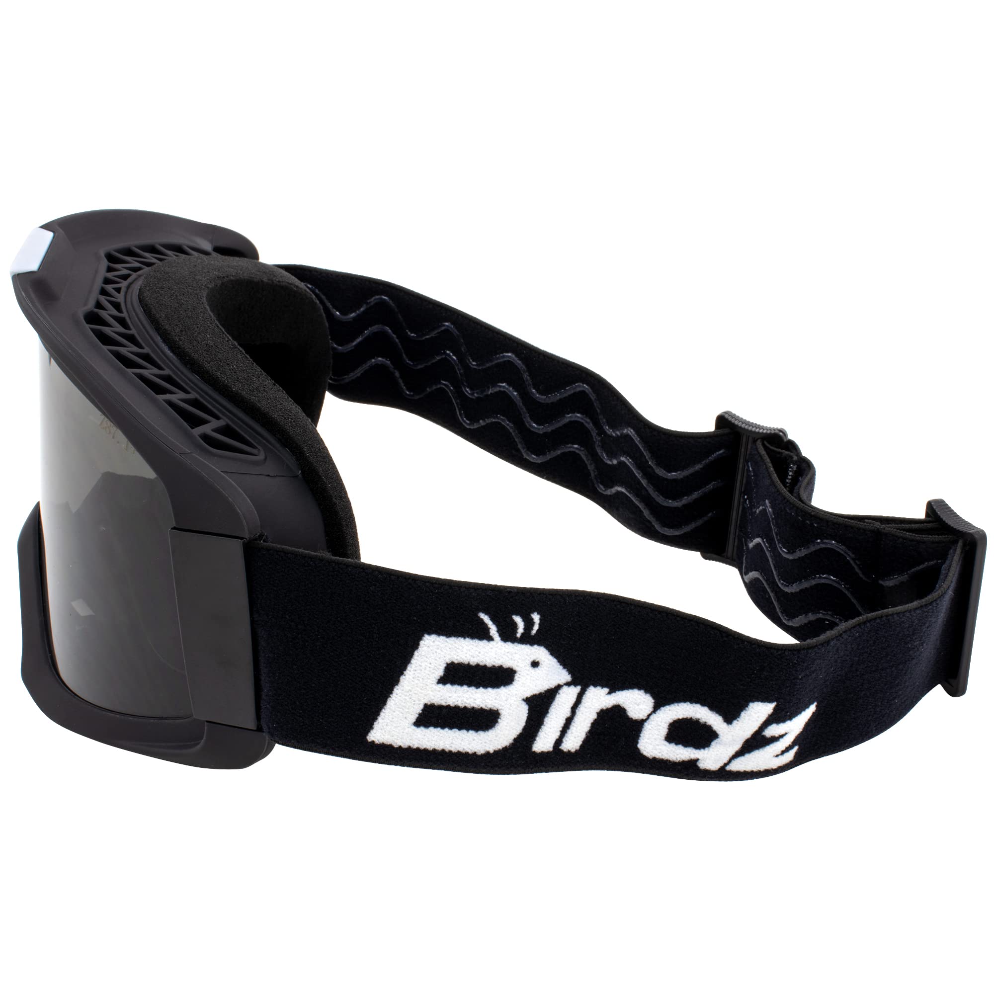 Birdz Eyewear Pelican Fitover Padded Atv Motorcycle Riding Over The Glasses (Otg) Goggles Black (Black-Smoke)