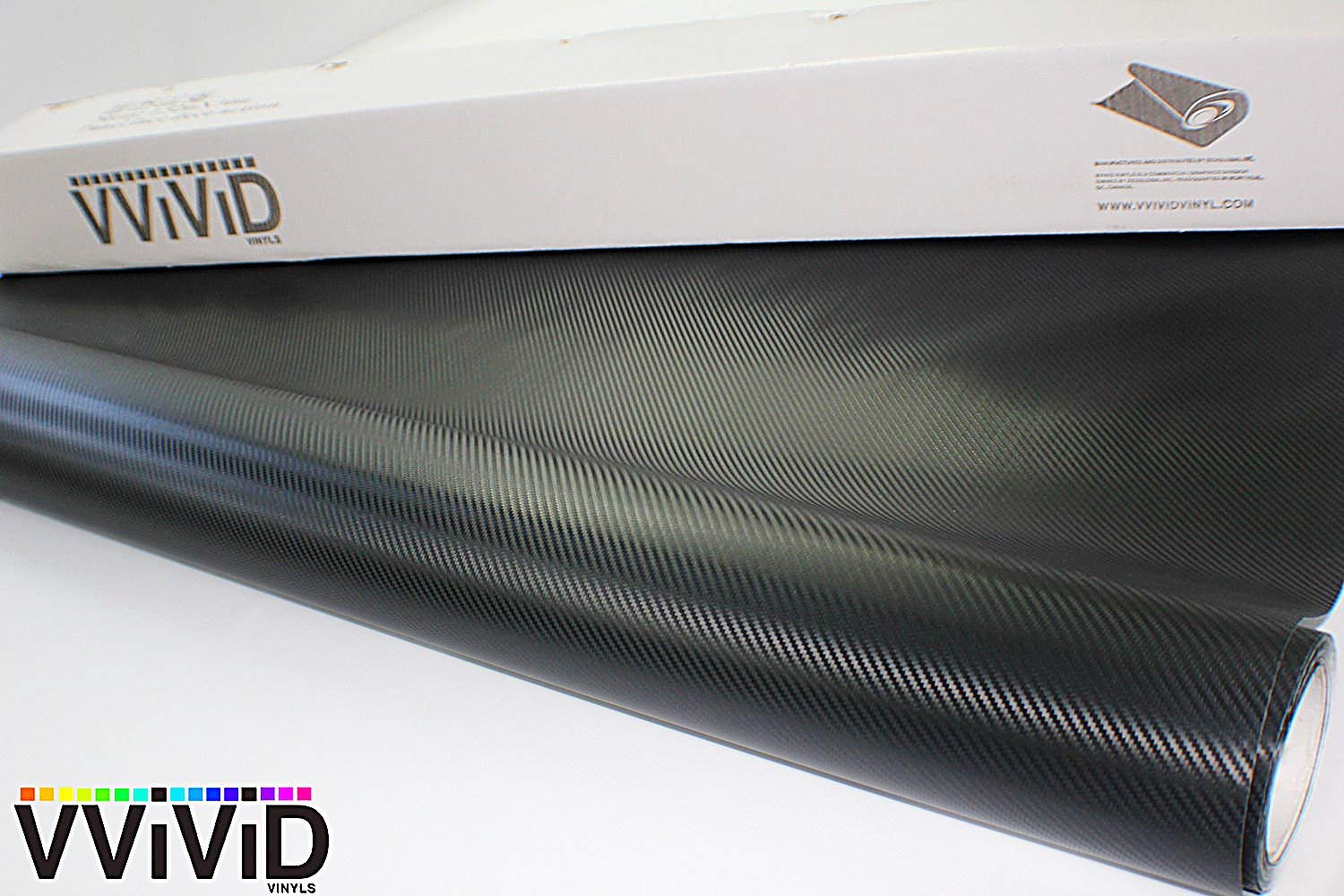Vvivid Xpo Black Carbon Fiber Car Wrap Vinyl Roll Featuring Air Release Technology (15Ft X 5Ft)