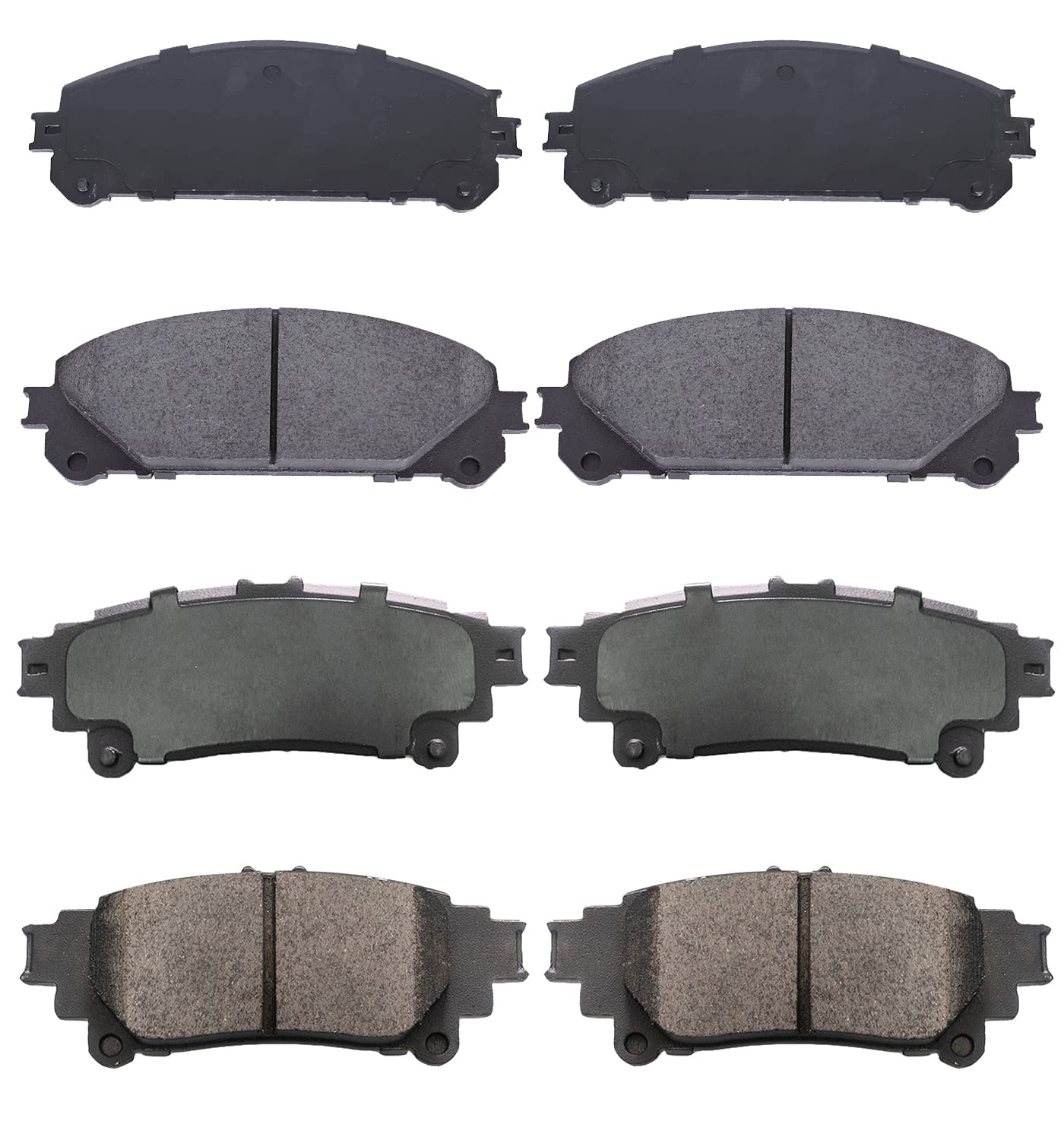EXPPOWER Replacement for Front & Rear Ceramic Brake Pads D1324,D1391 - LEXUS RX350, RX450h, Highlander, Sienna 2010-2018