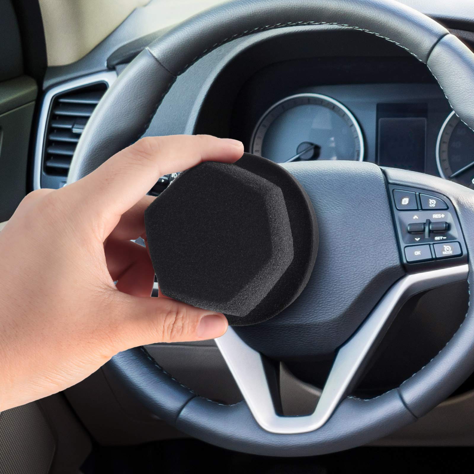 3 Pieces Tire Shine Applicator Tire Dressing Applicator Pads Tire Sponge Applicator Foam Tire Gel Wet Applicator Car Detailing R