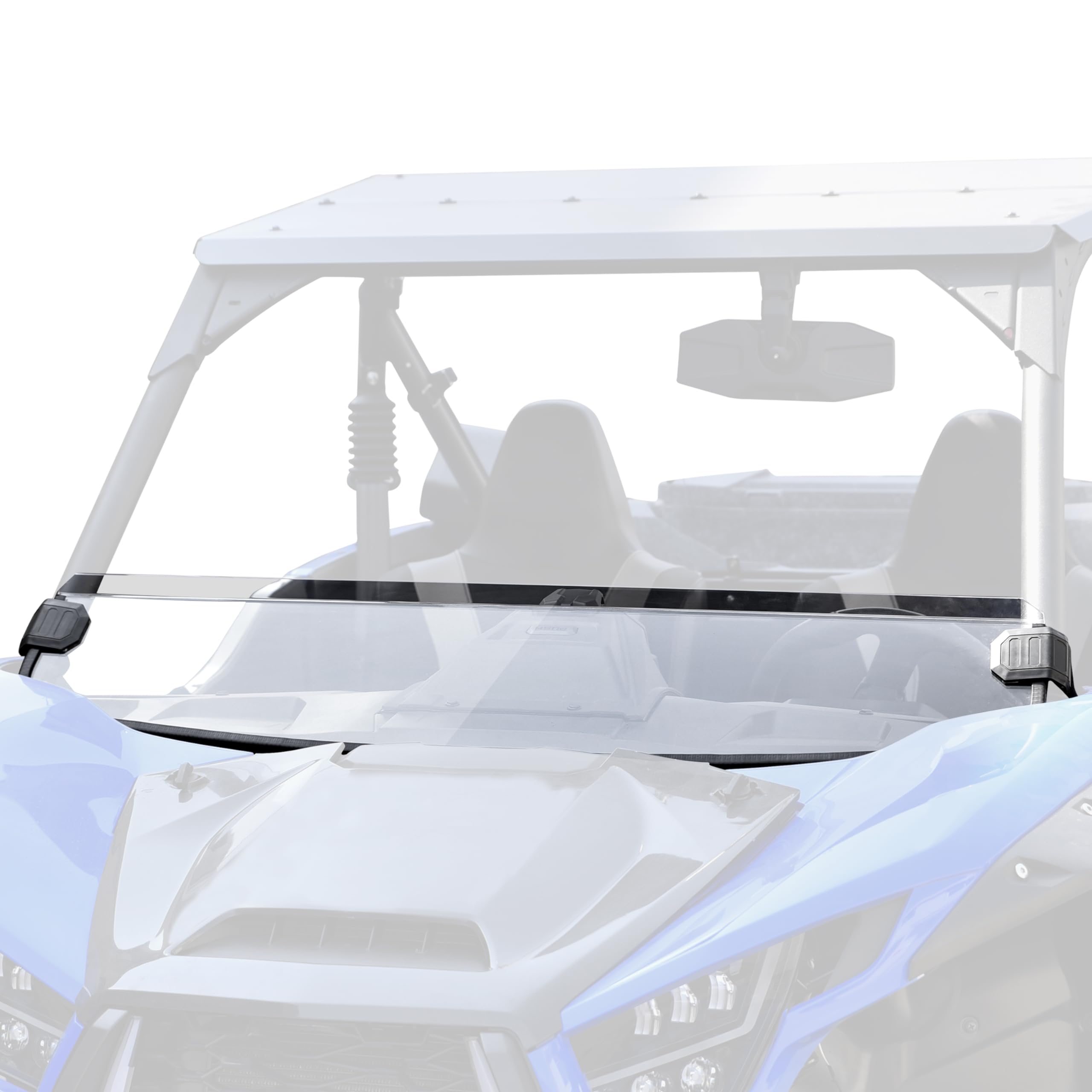 SAUTVS Front Half Windshield for Kawasaki Teryx KRX 1000, Clear Lightly Dustproof Durable Half Windscreen for Kawasaki Teryx KRX