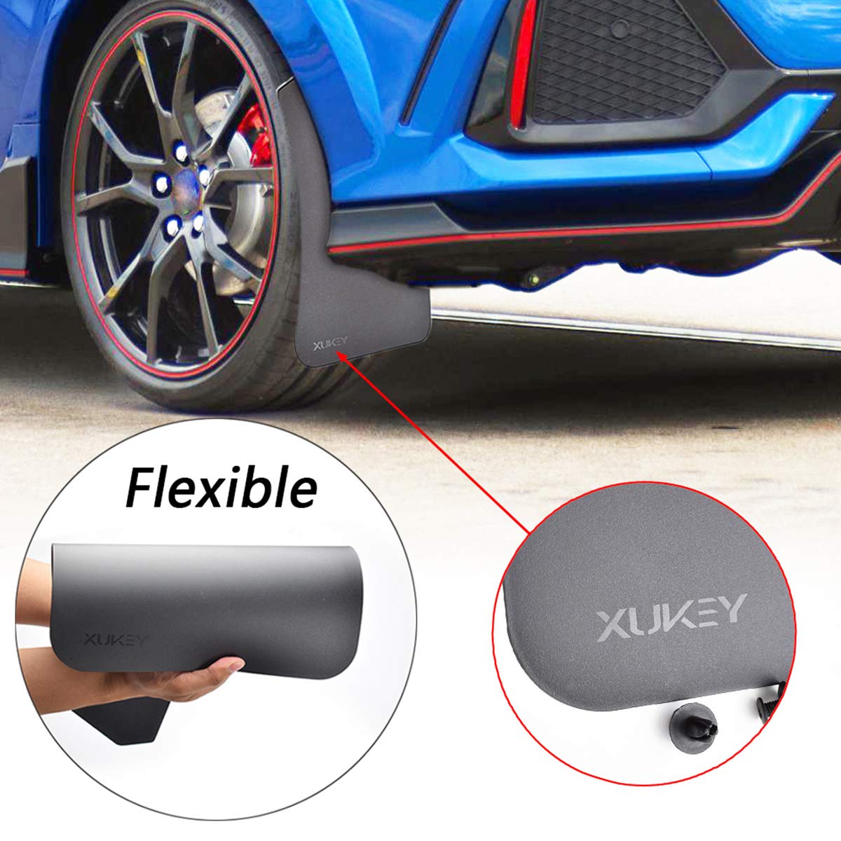 Xukey 4Pcs Set Universal Mud Flaps For Car Pickup Suv Van Truck Mudflaps Splash Guards Mudguards Dirty Traps Fender Flares