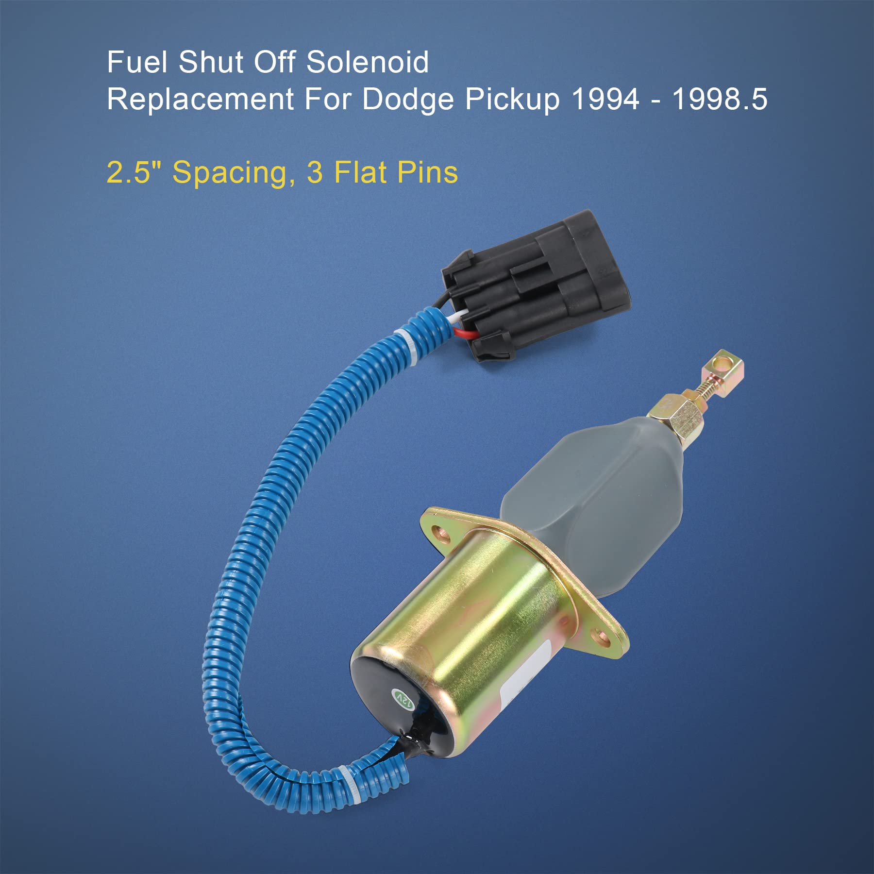 JDMSPEED New Fuel Shut Off Solenoid 3931570 5016244AA Replacement For Dodge Diesel Cummins 94-98 5.9L