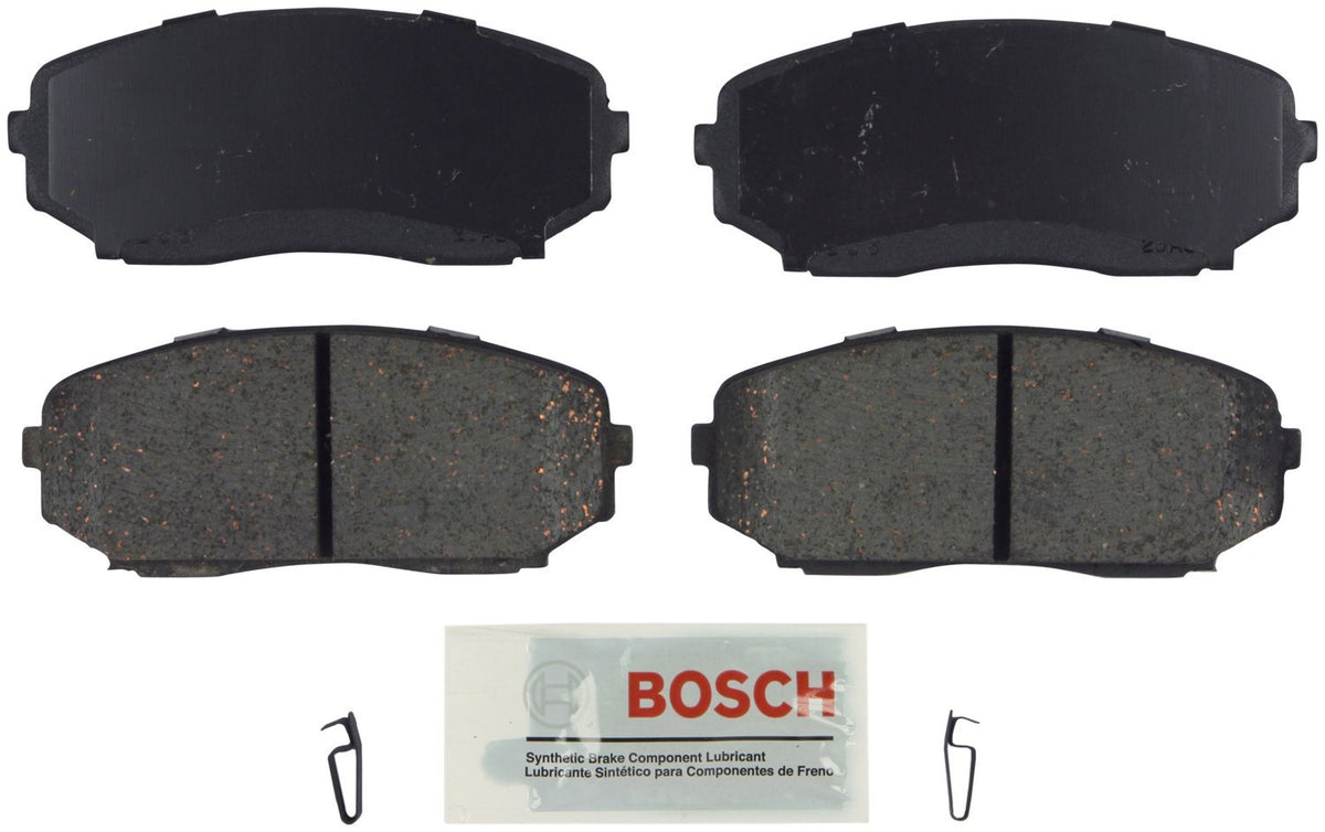 BOSCH BE1258 Blue Ceramic Disc Brake Pad Set - Compatible With Select Ford Edge; Lincoln MKX; Mazda CX-7, CX-9; FRONT