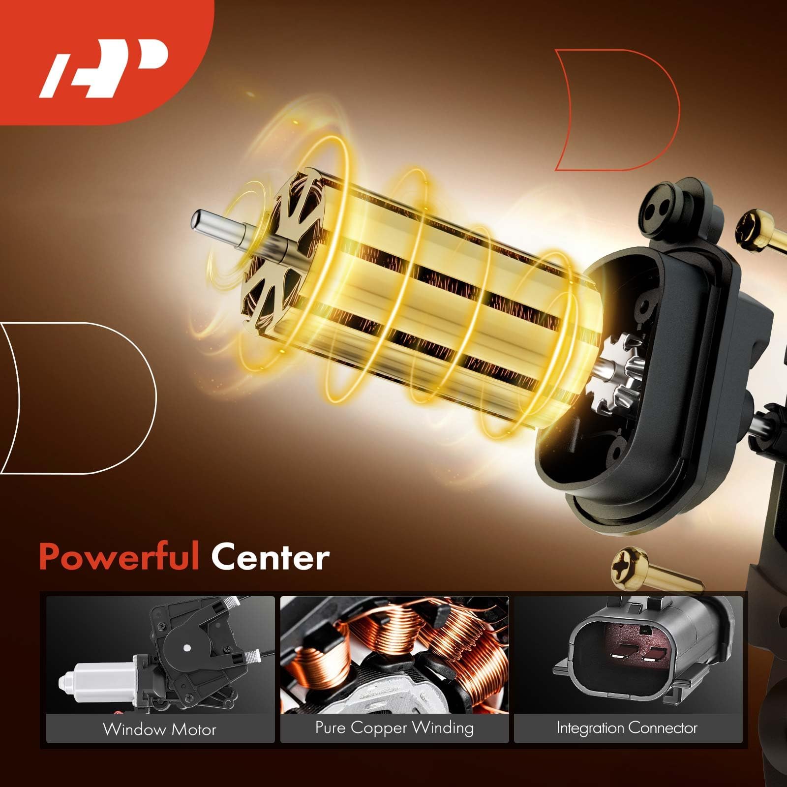 A-Premium Power Window Regulator With Motor Replacement For Dodge Durango 1998-2003 Dakota 2000-2004 (Crew Cap Only, Cable Opera