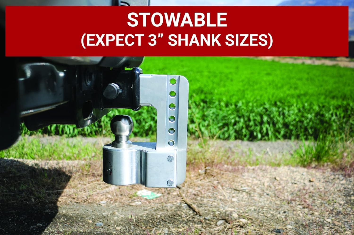 Weigh Safe Adjustable Trailer Hitch Ball Mount - 8'' Drop Hitch For 2.5'' Receiver W/ 2 Pc Keyed Alike Lock Set, Premium Aluminu