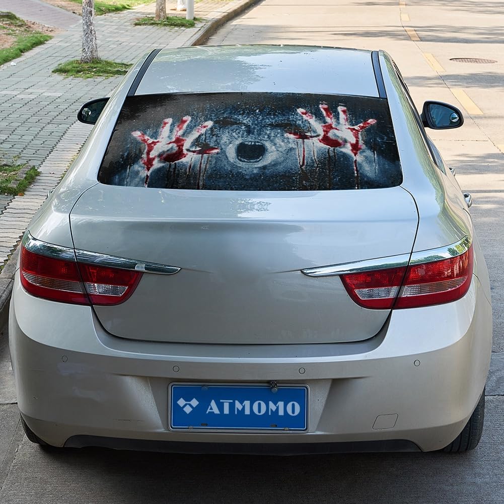 Horror Ghost 3D Transparent Car Back Rear Window Decal Vinyl Sticker For Happy Halloween