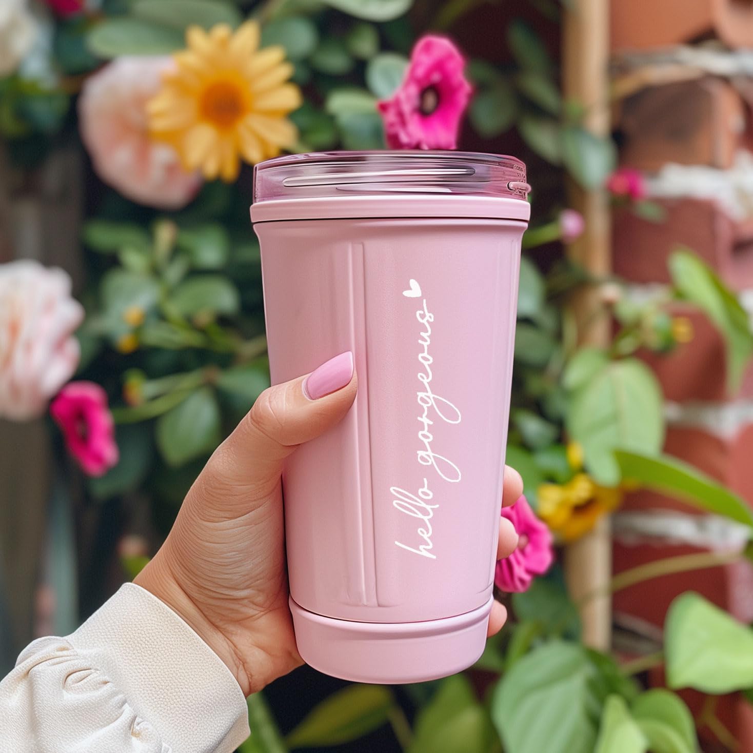 2 X Hello Gorgeous Rearview Mirror Decal Water Bottle Stickers Affirmation Reminder Sticker Laptop Bumper Sticker Tumbler Vinyl