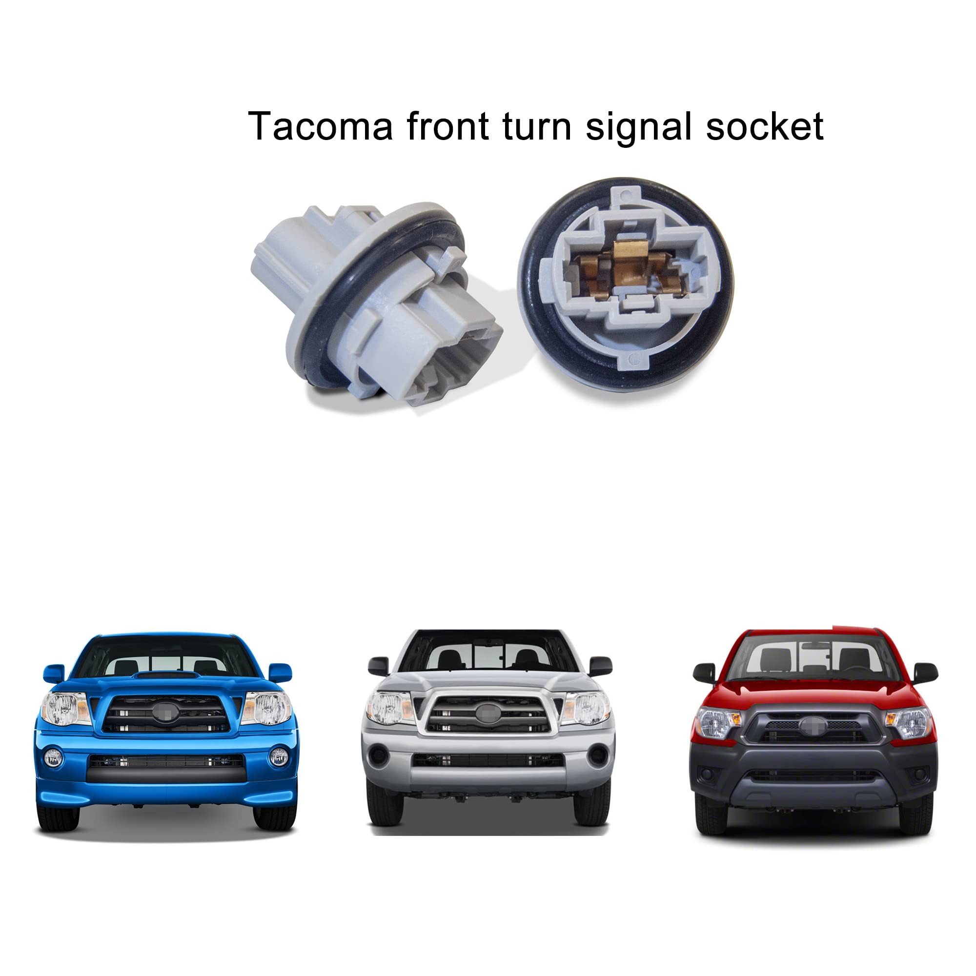 Autoacc Front Turn Signal Light Bulb Plug Socket Compatible with Toyota 2005-2021 Tundra, 2005-2016 Tacoma, 2008-2018 Sequoia, 2