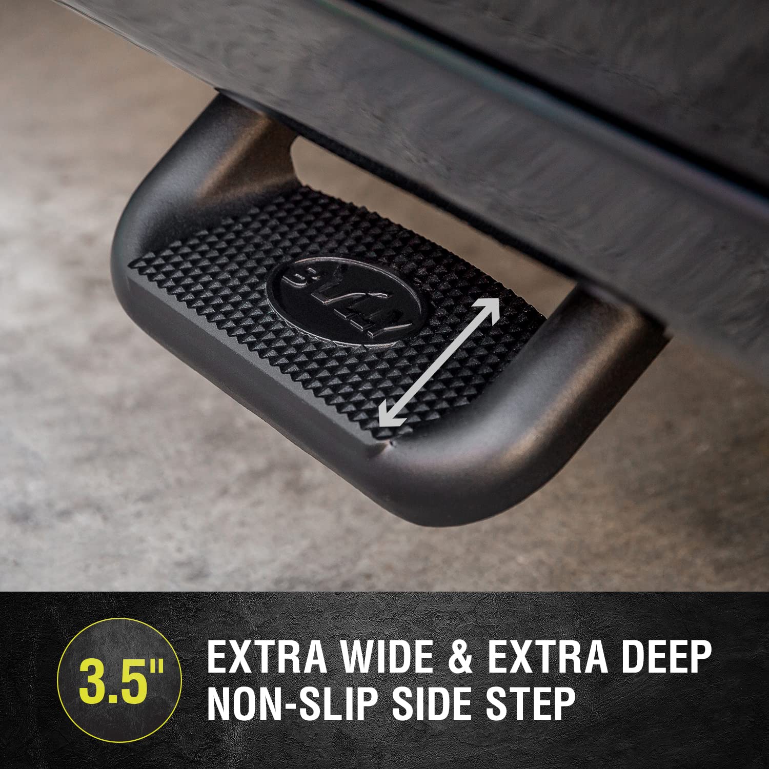 Bully BBS-1103 Black Aluminum Side Step Set, 2 Pieces with Mounting Brackets - Fits Chevy, Ford, Toyota, GMC, Dodge RAM, Jeep