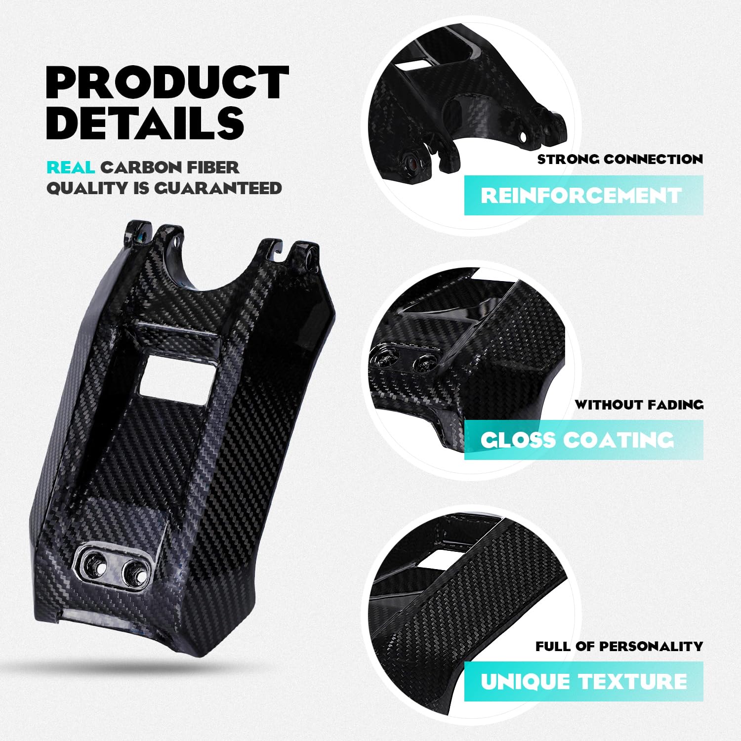 Funparts Surron Battery Cover Carbon Fiber Motorcycle Ebike Battery Lid Guards Wrap For Surron Sur Ron Light Bee X/S Electric Dirt Bike Black
