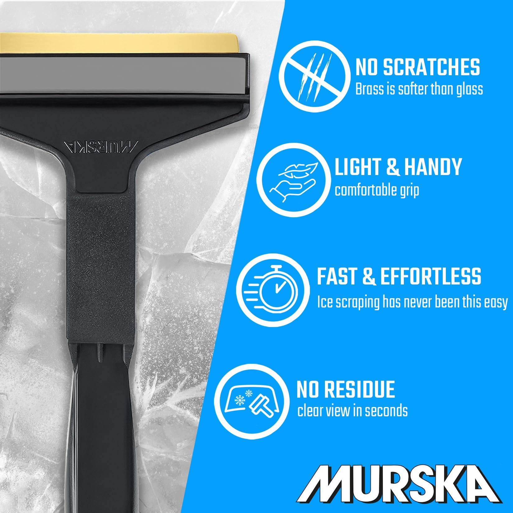 Car Ice Scraper Long Handle Ice Scraper Brass Blade 2 Pack 14,5 Inch Ice Scraper For Car Snow Scraper Ice Scrapers For Car Winds