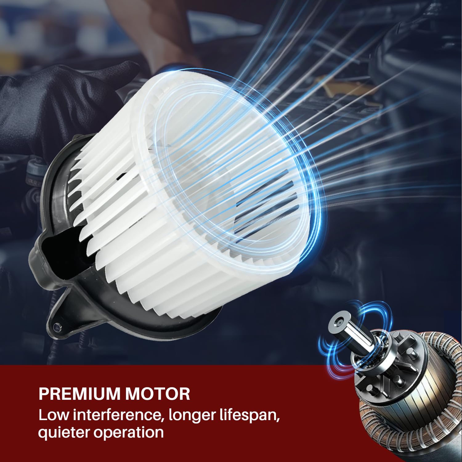 Aspligo 700101 Rear Ac Heater Blower Motor Fan Fit For Cadillac Escalade Ext For Chevy Avalanche 1500 2500 Silverado 1500 2500 3