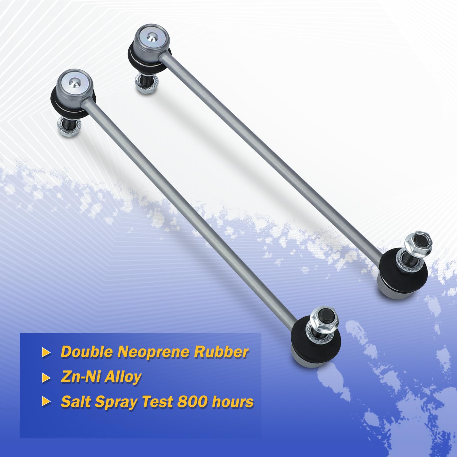 K750098 Zinc-Nickel Alloy Front Stabilizer Sway Bar Links For 2007-2019 Nissan Versa, 2014-2019 Nissan Versa Note, 2009-2014 Nis