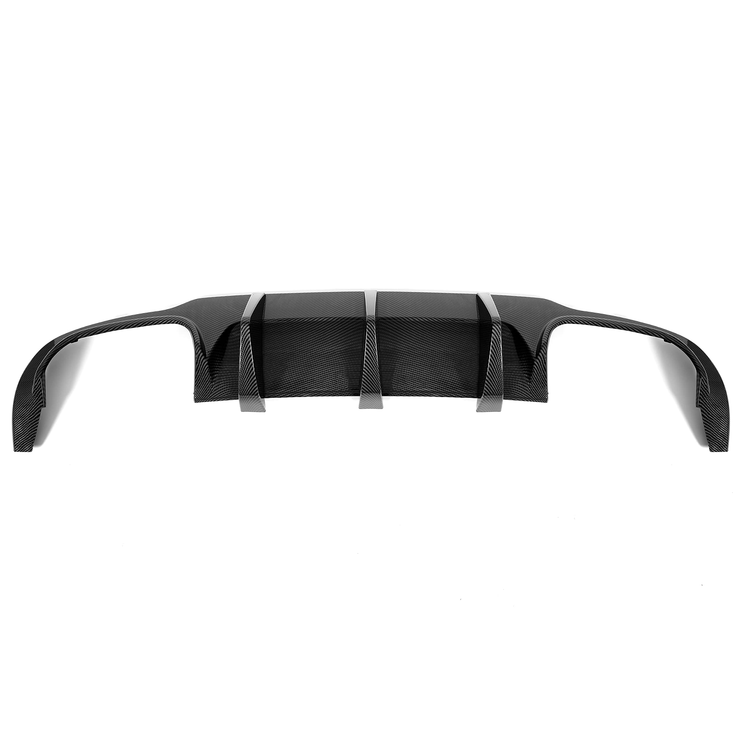 HECASA Rear Diffuser Compatible with 2012-2014 Mercedes Benz W204 C250 C300 C63 AMG Sedan/Coupe Lower Lip Bumper Protector Carbo