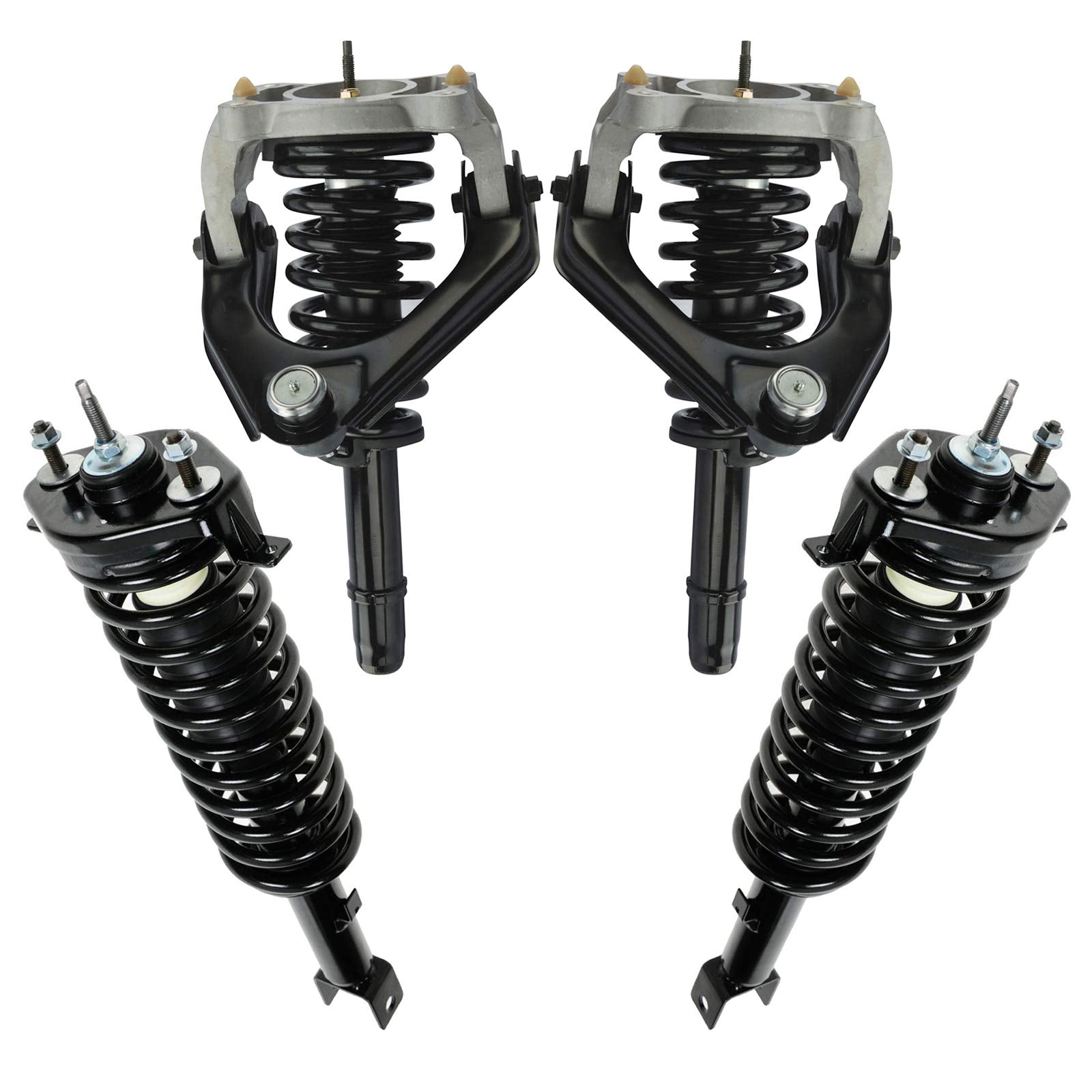 Trq Front And Rear Strut & Coil Spring Assembly Set Driver & Passenger Sides Compatible With 01-06 Chrysler Sebring Dodge Stratu