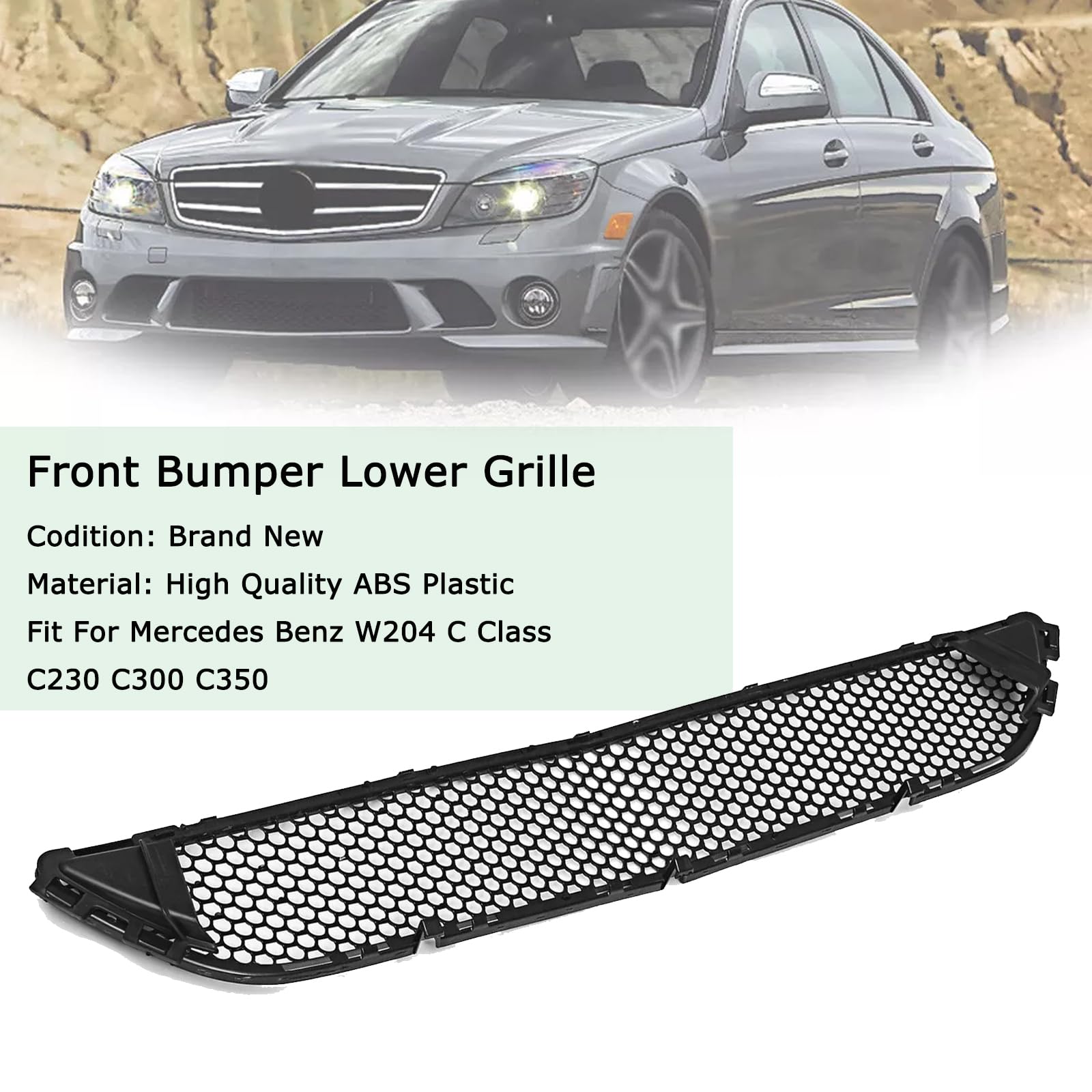 Matmacro Front Bumper Grille Compatible For Mercedes Benz W204 C Class Front Grill C230 C300 C350 Amg 2008 2009 2010 2011 2048850153