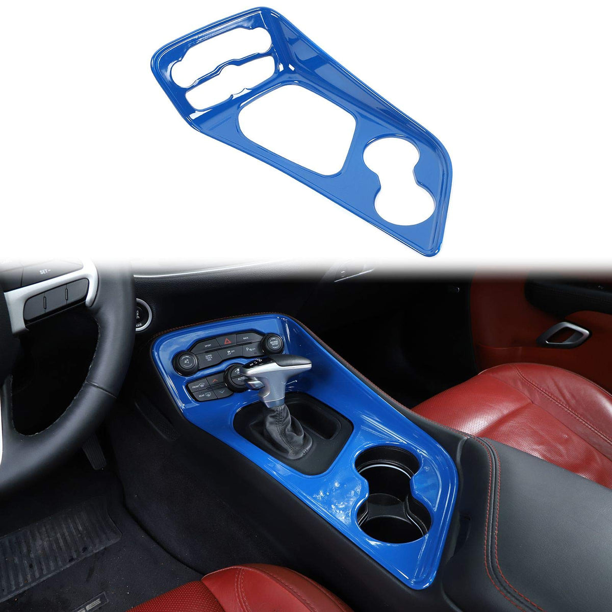 Voodonala Gear Shift Shifter Panel Shift Lever Panel Transmission Gear Selector Gearstick Panel Cover Trim For 2015-2024 Dodge C