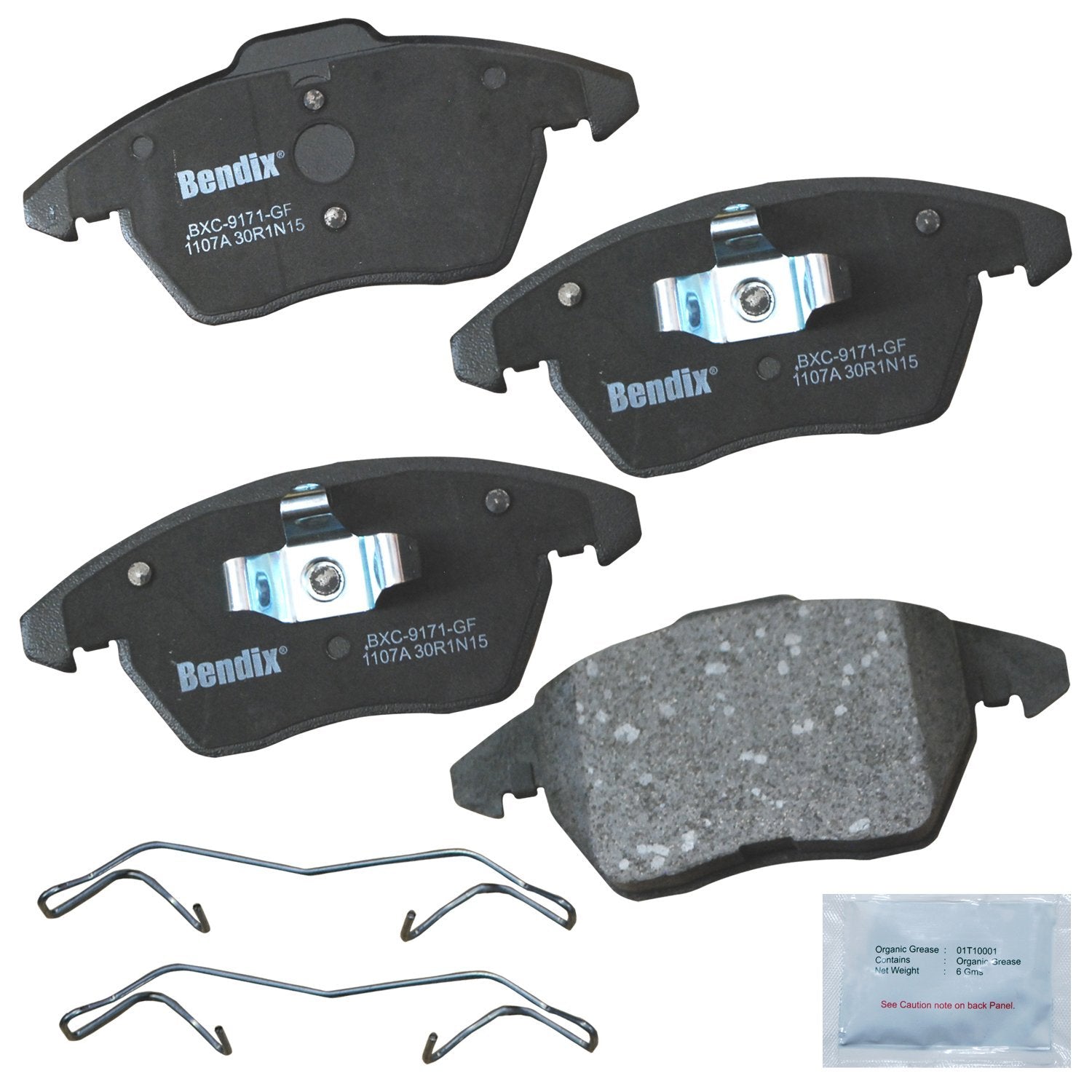 Bendix Priority1 Cfc1107A Disc Brake Pad Set Ceramic For Select Models Audi A1,Bmw 525I,530I,X5,X6, Beetle,Clasico,Jetta
