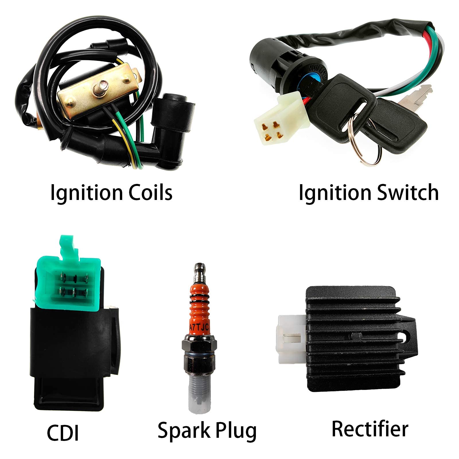 Complete Electrics Stator Coil Set Quad Wire Harness Electrics Stator Coil Cdi Wiring Harness For Gy6 50Cc 70Cc 90Cc 110Cc 125Cc Atv Quad Pit Dirt Bike Buggy Go Kart