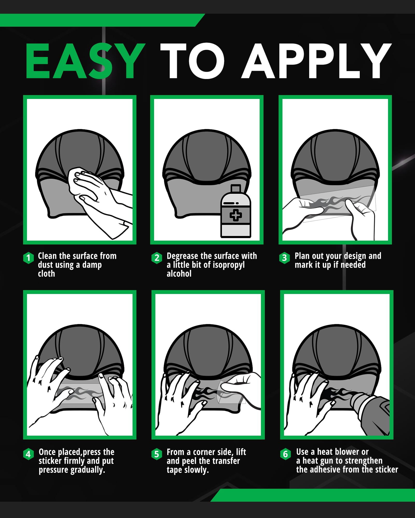 Flame Decals Reflective (2) 1.25'X5.25' Great For Helmets, Motorcycles, Computer Stickers, Phone, Tablet, Hard Hat (Yellow Reflective)