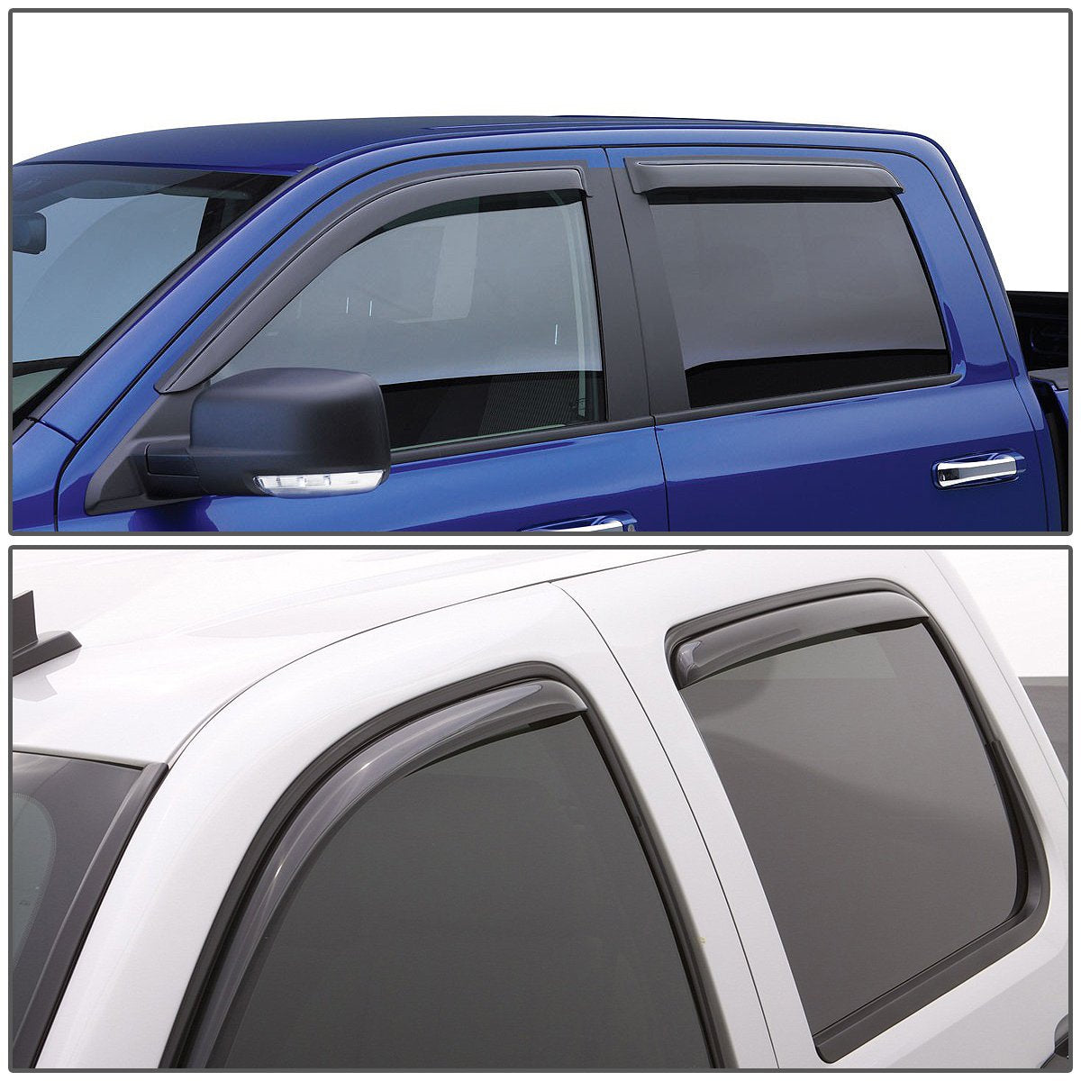 Auto Dynasty Window Visors Compatible With 07-12 Nissan Altima 4-Door, 4Pcs Front & Rear Tape-On Window Vent Visor Deflectors Ra