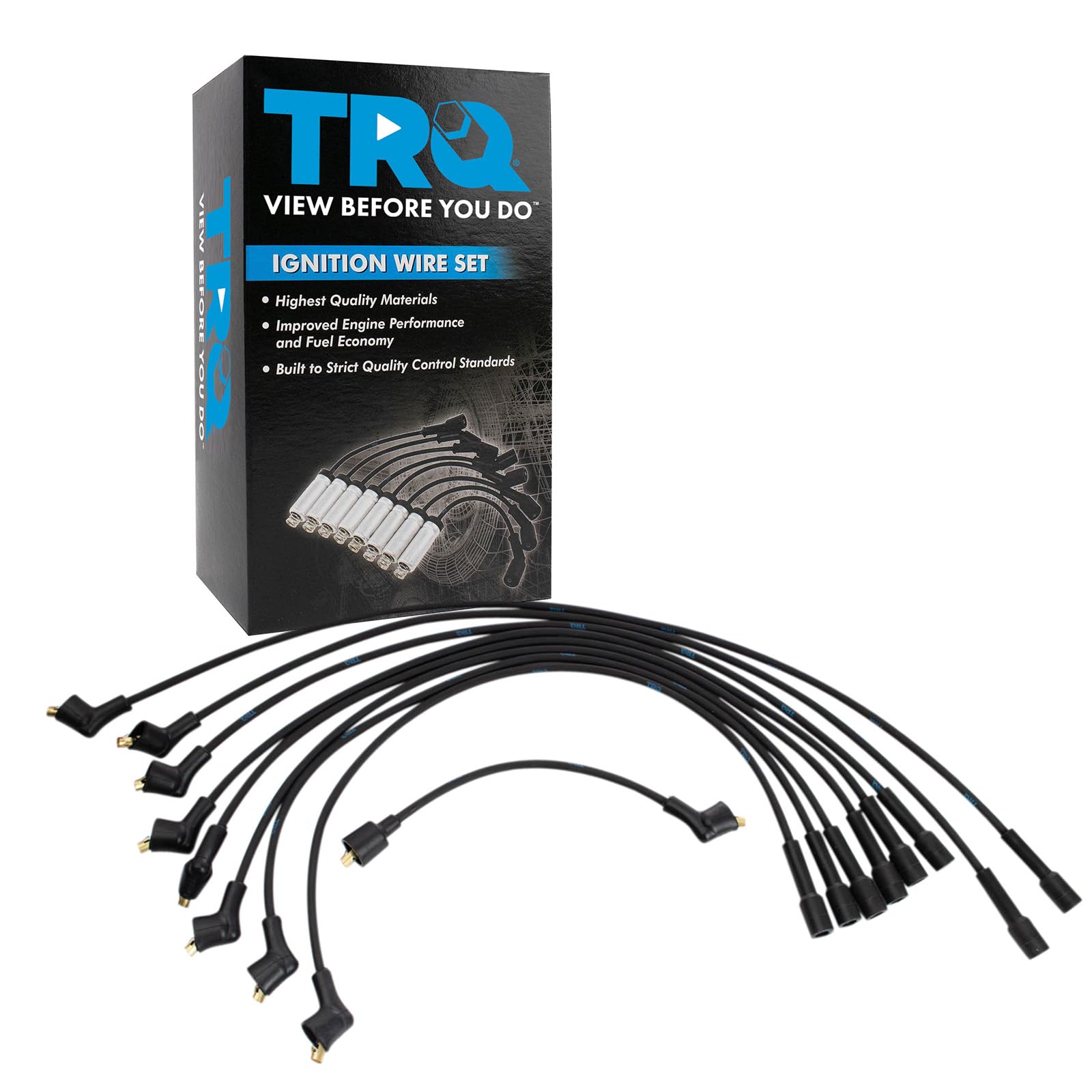 Trq Spark Plug Wire Set Compatible With 1974-1976 Ford 1975-1976 Mercury