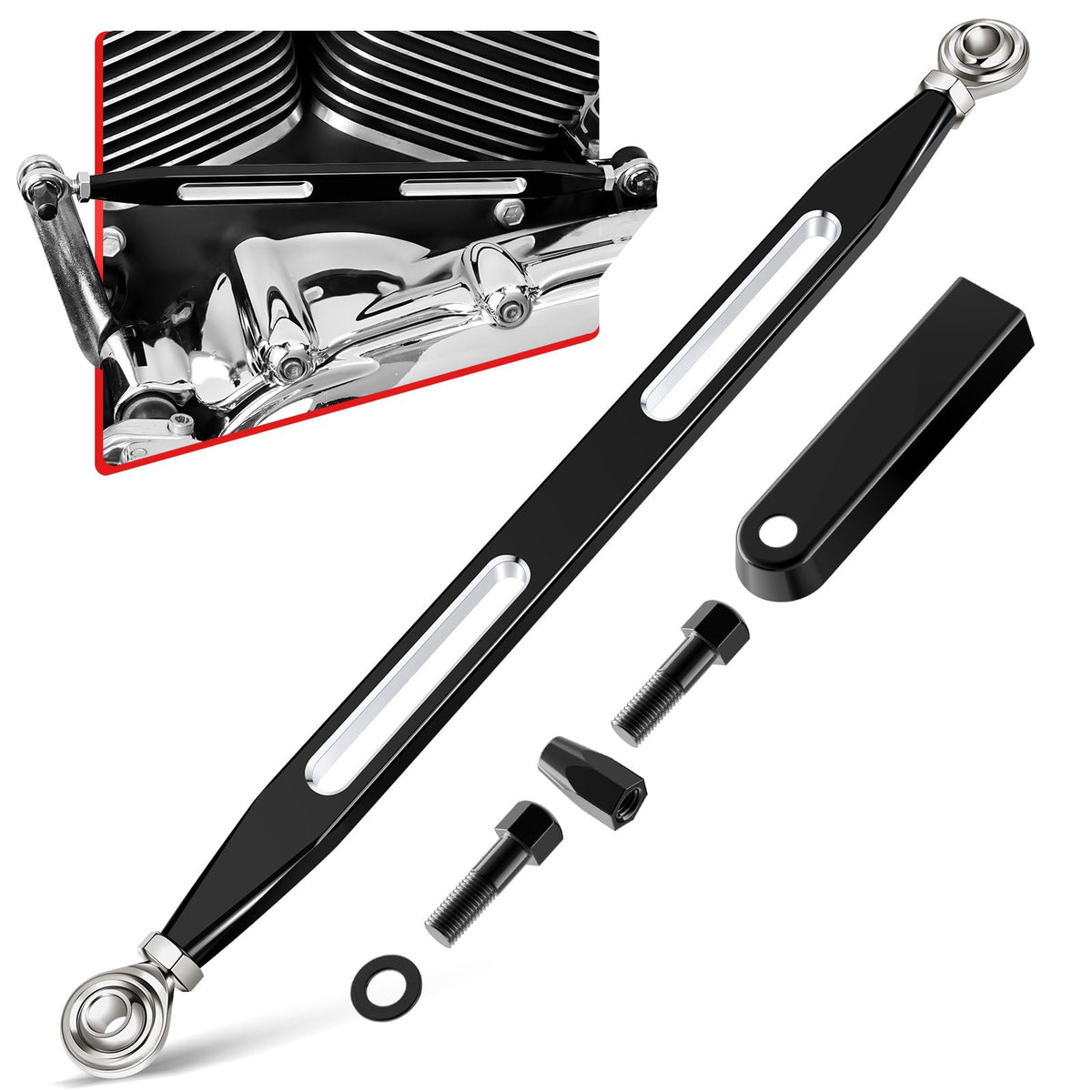 Amazicha Black Shift Linkage Shifter Compatible For Harley Davidson Electra Glide Street Glide Tour Glides Trikes 1980-2024