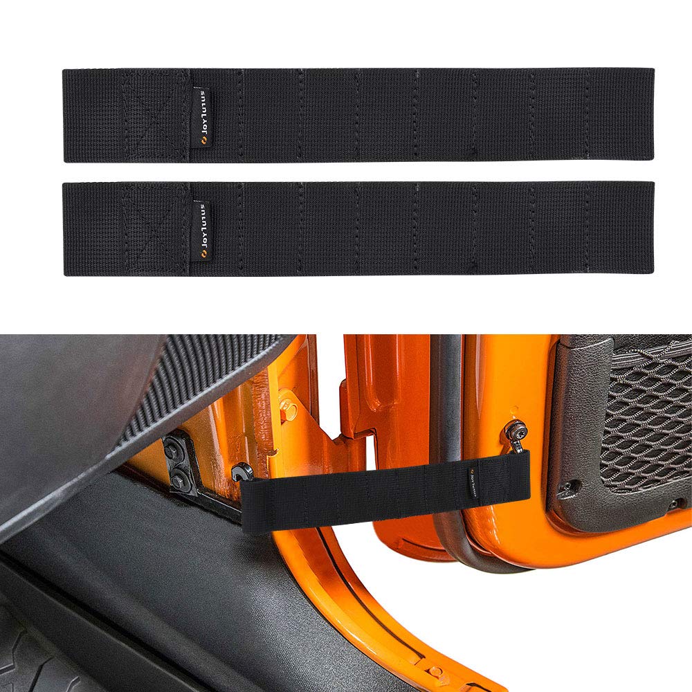 Joytutus Door Limiting Straps Compatible With Wrangler, 2 Pack Updated Heavy Duty Strong Adjustable Door Limiting Check Strap For Wrangler Cj Yj Tj Jk Jku Jl Jlu 1996 To 2021 2022 2023 Load 1000 Lb