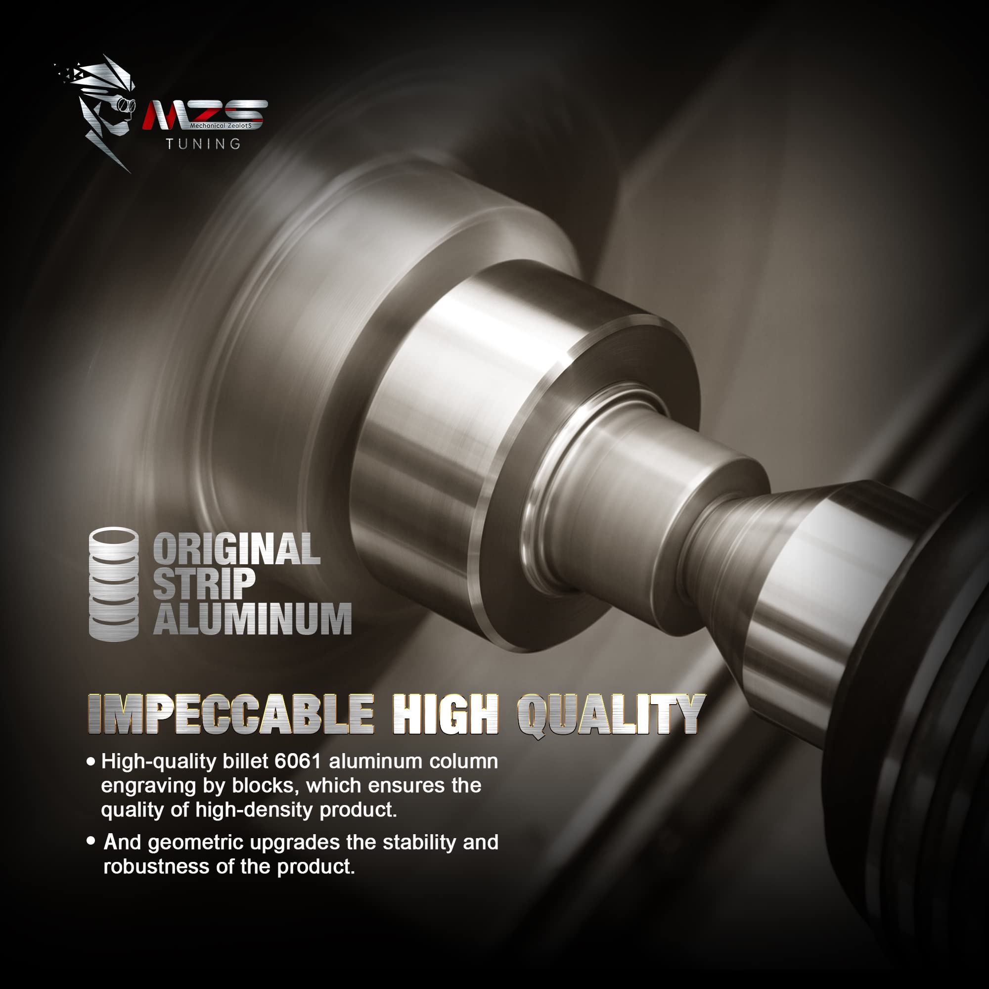 Mzs 1/2 Inch Front Leveling Kit Lift Strut Spacers Compatible With 2007-2025 Tahoe Silverado Sierra Suburban Yukon 1500/2007-2013 Avalanche 2Wd 4Wd - Silver