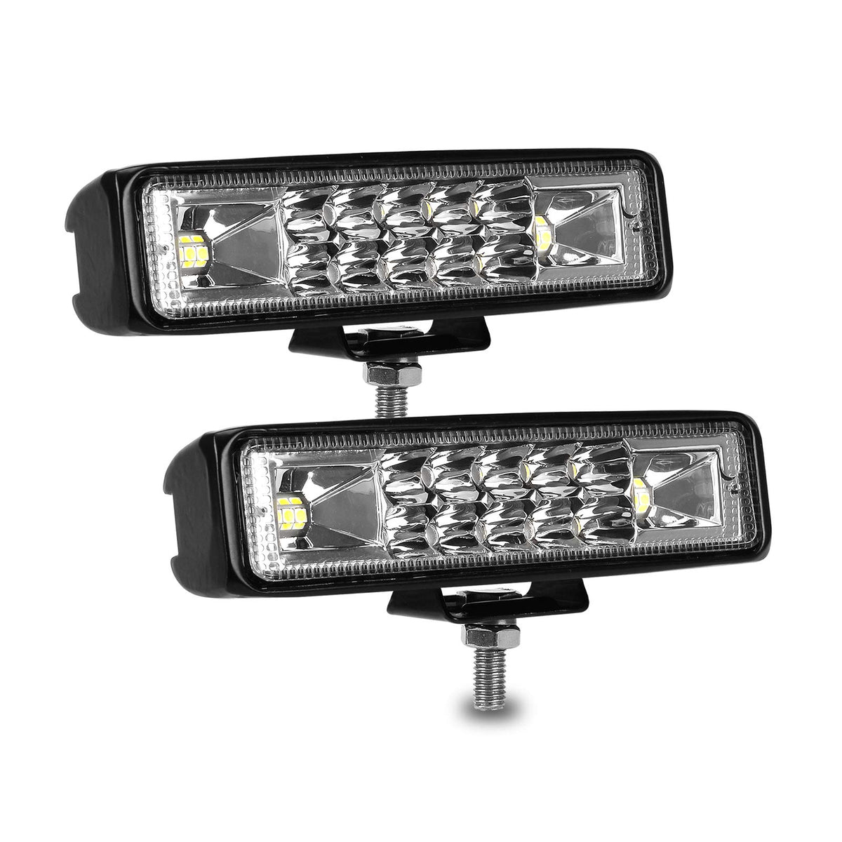 Nicerpro 6 Inch Led Pods Light Bar Slim 60W 10000Lm 12V/24V Driving Fog Light Waterproof Combo Flood Spot Lights For Trucks Off