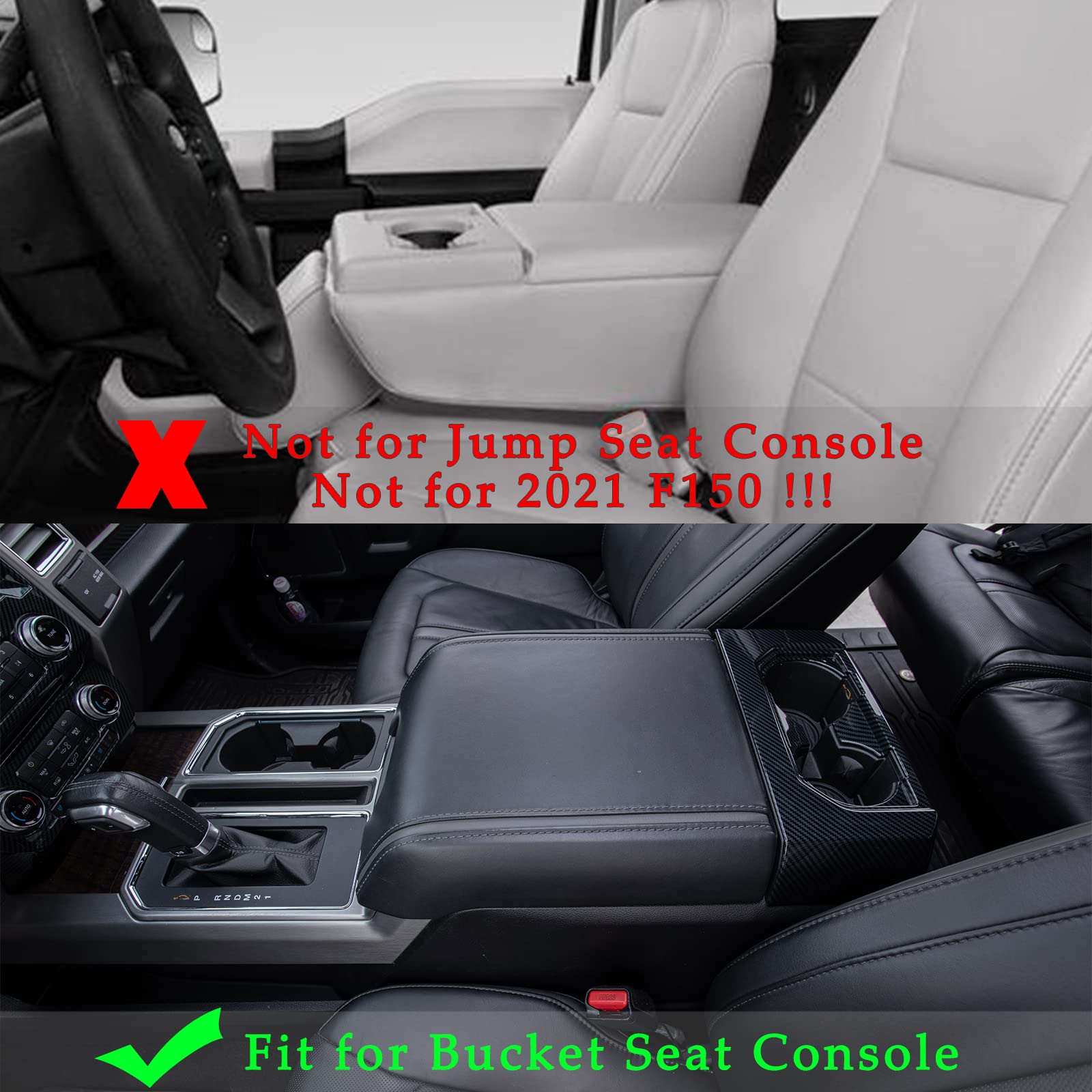 Jdmcar Center Console Cushion Compatible With 2015-2020 Ford F150 / 2017-2022 F250 F350 F450 And 2018-2024 Expedition Accessorie
