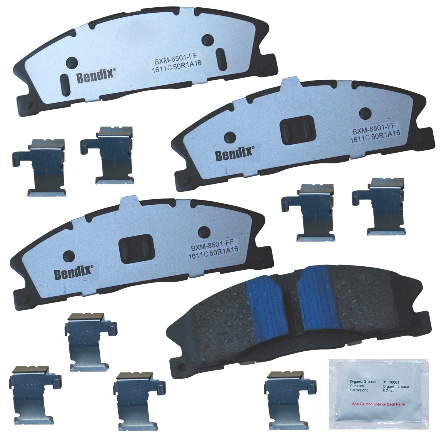 Bendix Fleet Metlok Pbd1611C Semi-Metallic Front Brake Pads For Ford Explorer 2019-2014,Flex 2016,Flex 2019-2018,Police Intercep