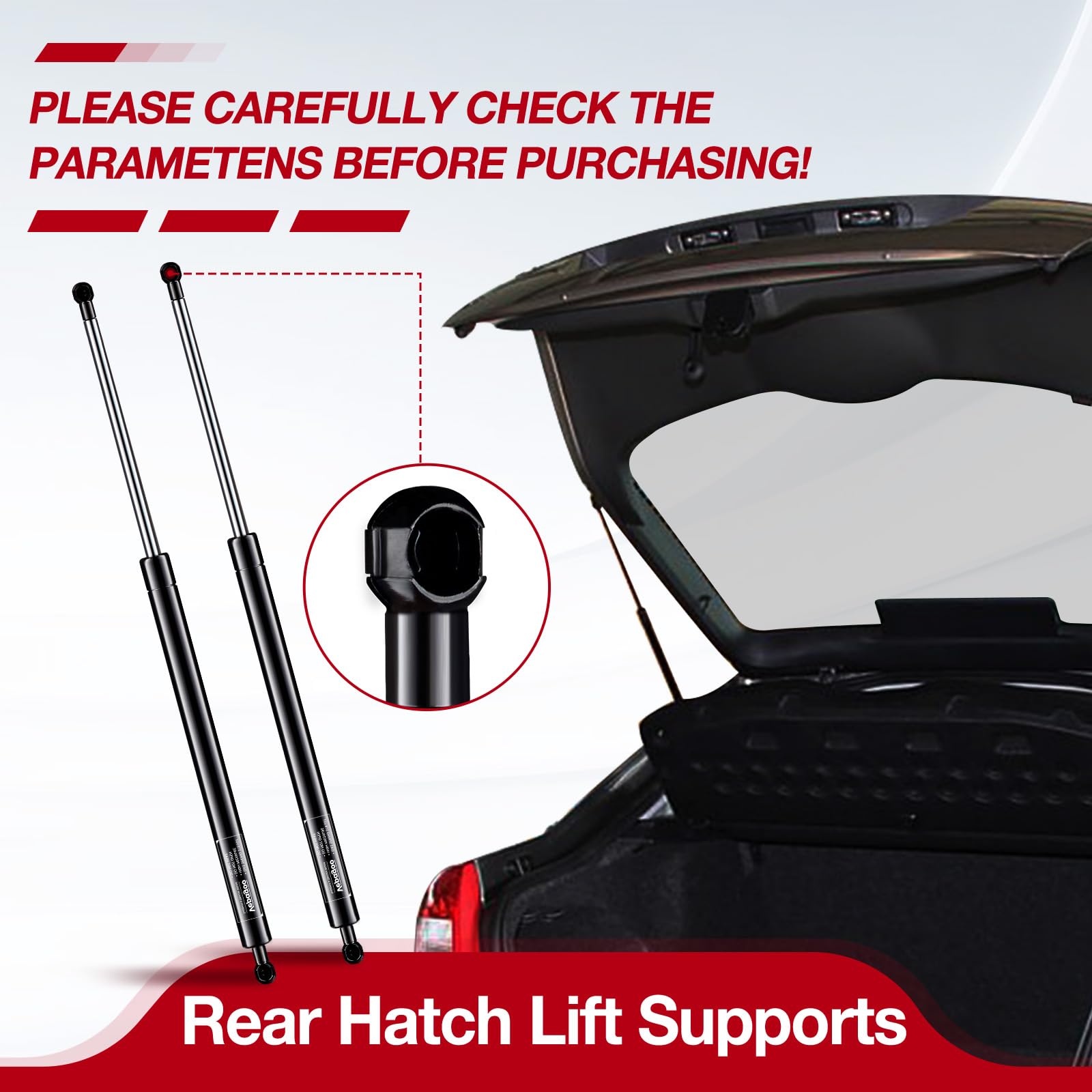 Vepagoo 4573 Rear Hatch Liftgate Gas Struts Shocks For 2002-2009 Chevrolet Trailblazer/Gmc Envoy/Isuzu Ascender/Oldsmobile Brava