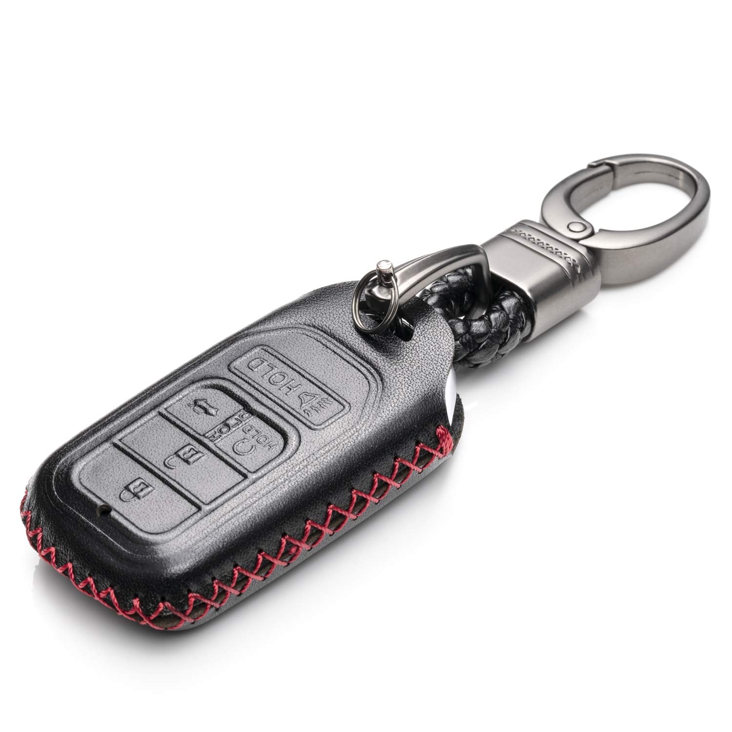 Vitodeco Genuine Leather Smart Key Keyless Remote Entry Fob Case Cover Compatible for Honda Civic, Fit, Accord, Pilot, CR-V (5 B