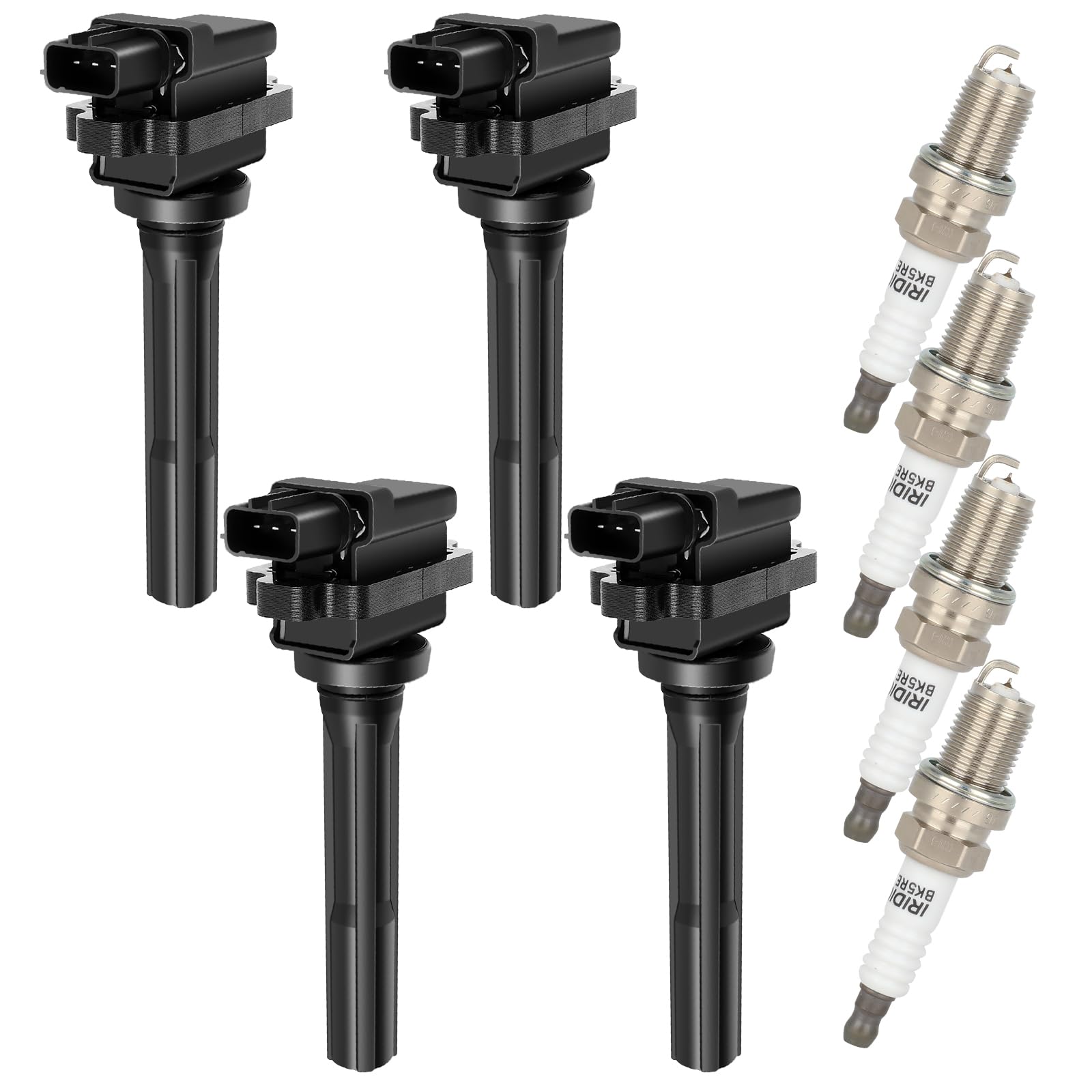 ECCPP UF237 Ignition Coil Coils&iridium Spark Plugs 5464 for Suzuki Aerio 2004-2007 1.8L L4 set of 4